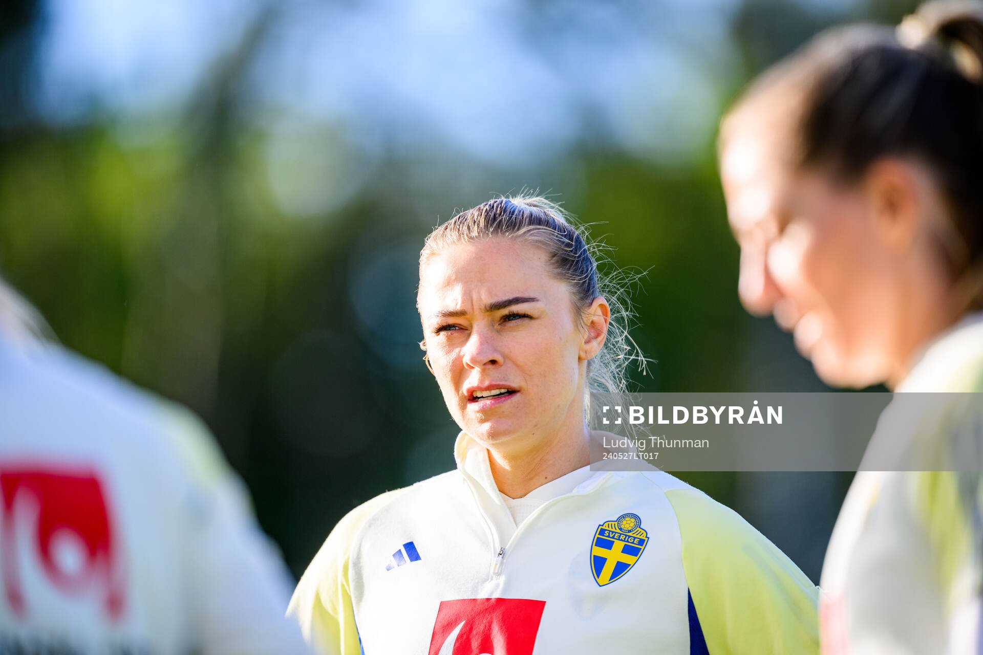 Fridolina Rolfö of Sweden at a training session the