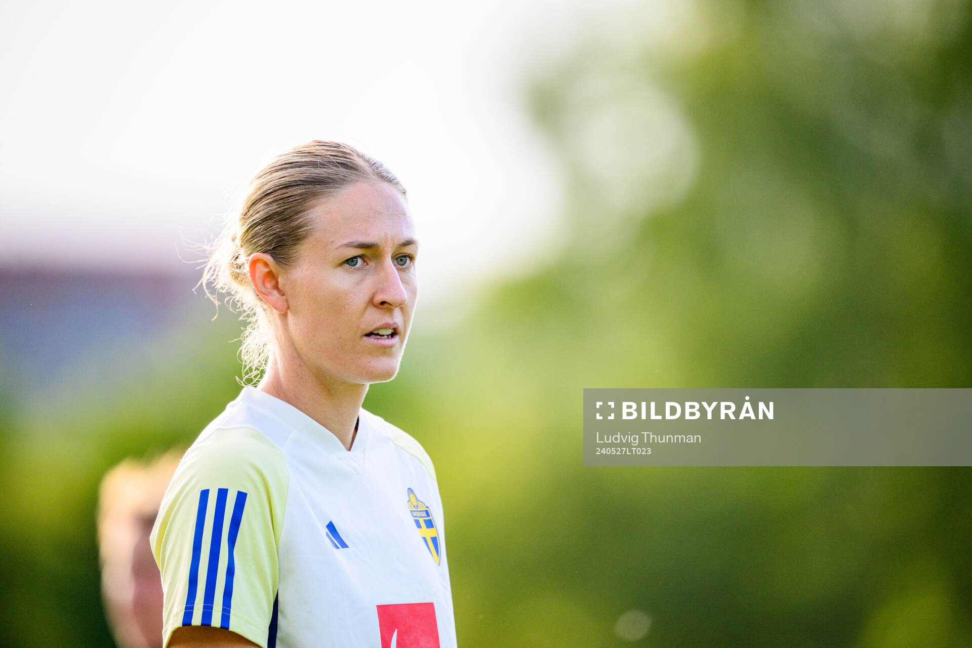 Emma Kullberg of Sweden at a training session the