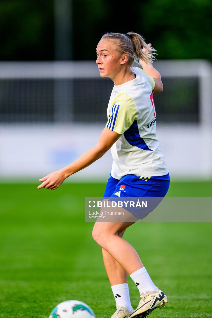 Hanna Bennison of Sweden at a training session the