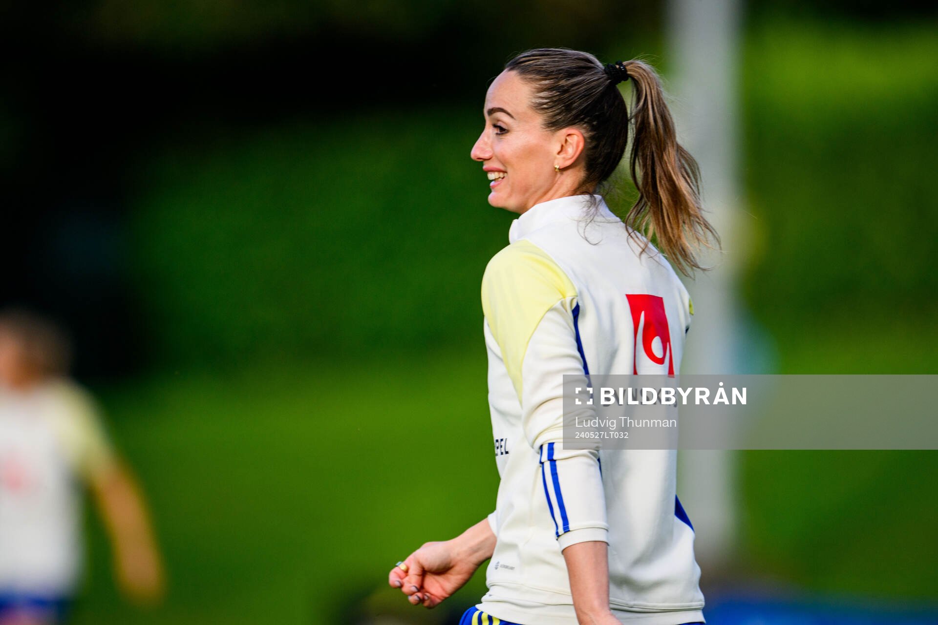 Kosovare Asllani of Sweden at a training session the