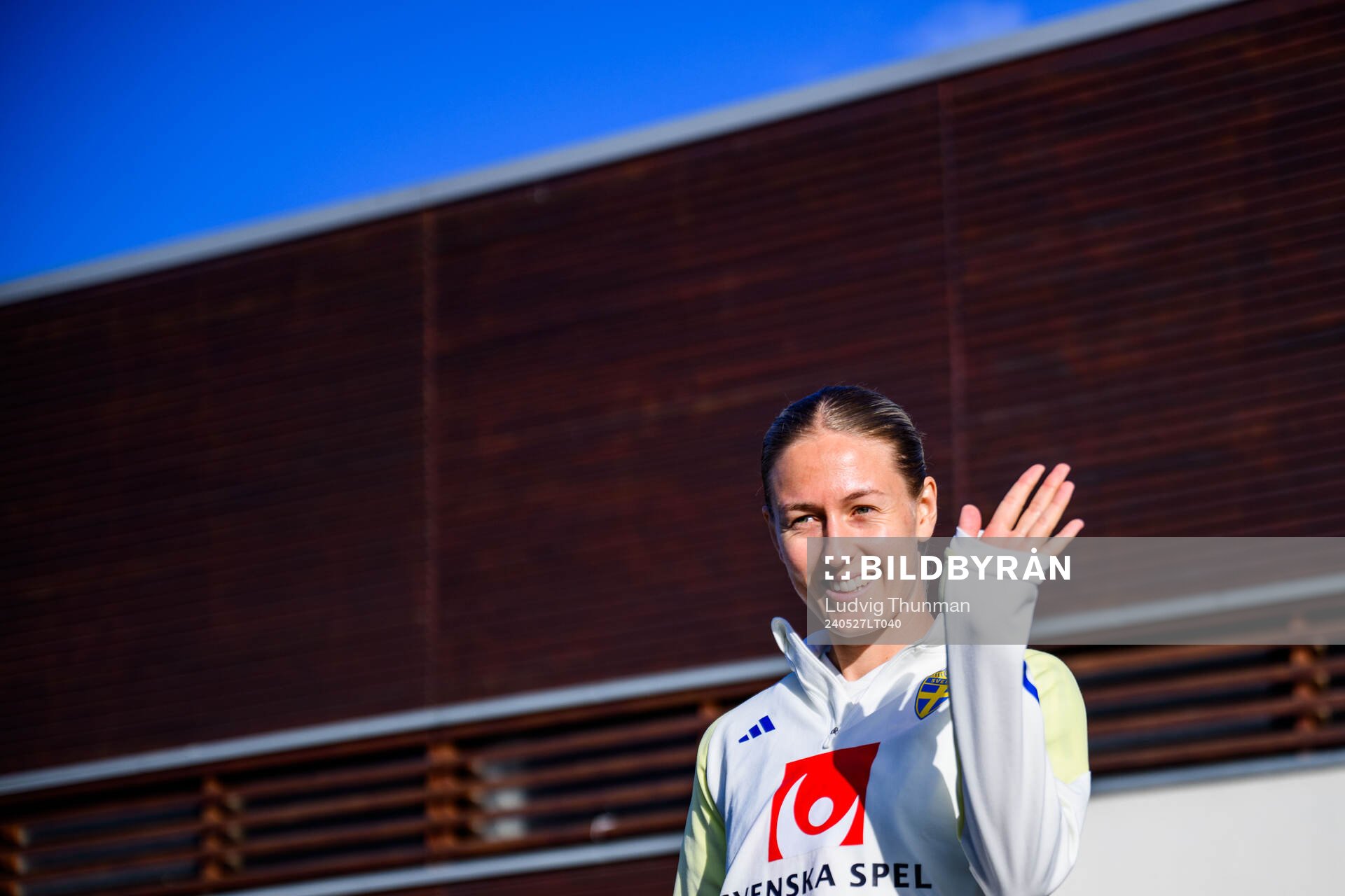 Emma Kullberg of Sweden at a training session the
