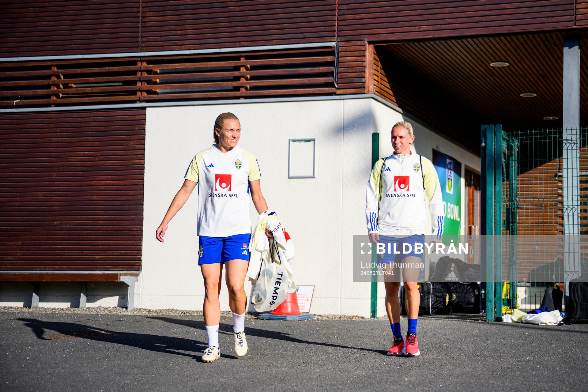 Magdalena Eriksson and Jonna Andersson of Sweden at a