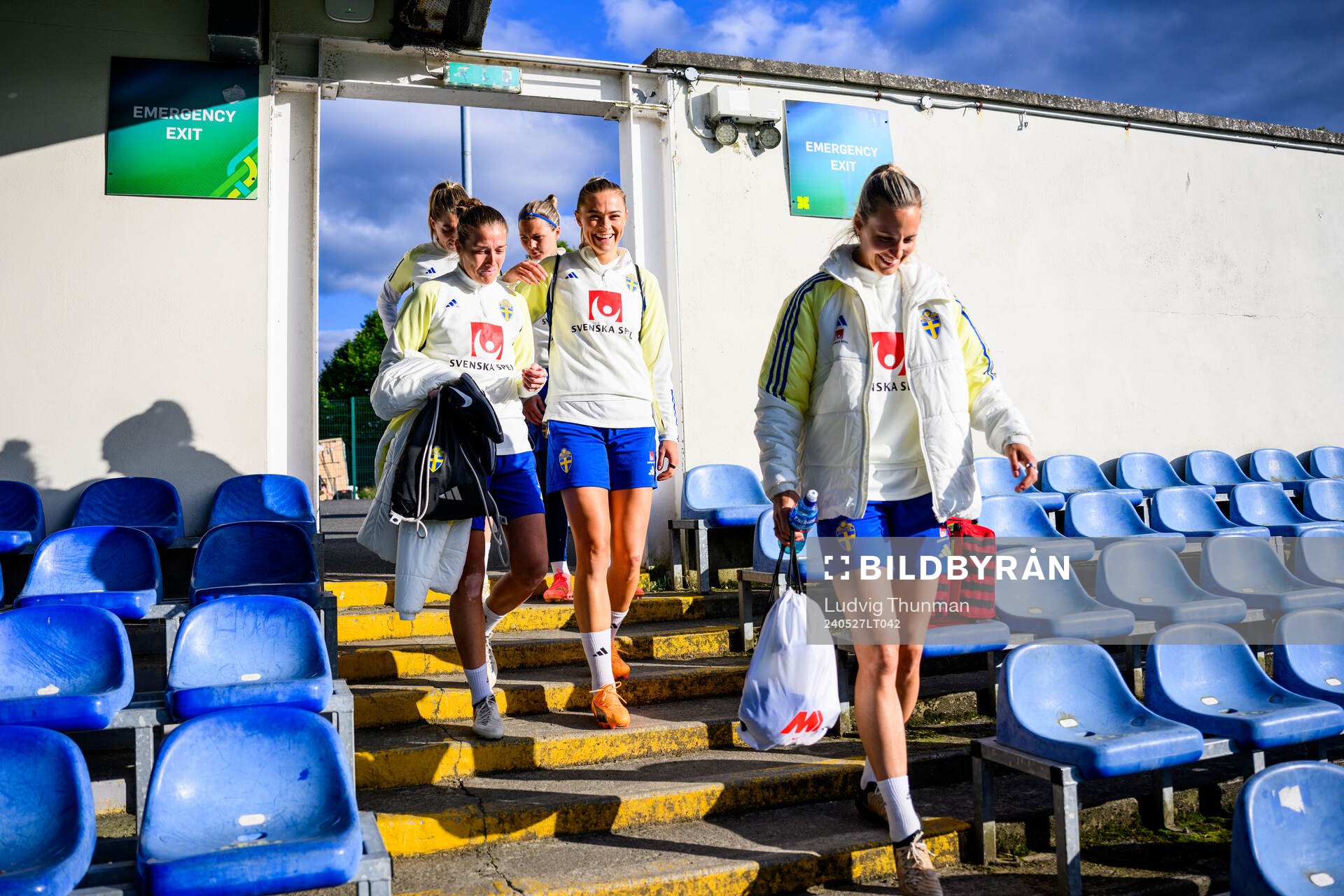Filippa Angeldahl and Fridolina Rolfö of Sweden at a