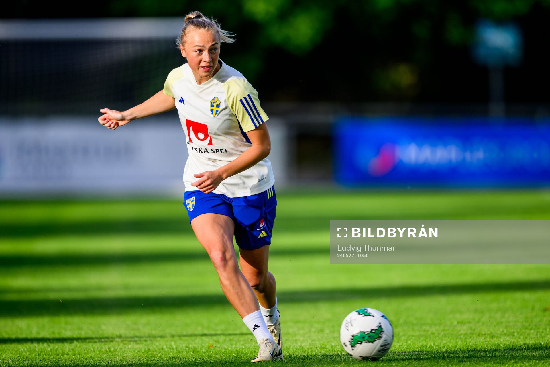 Hanna Bennison of Sweden at a training session the