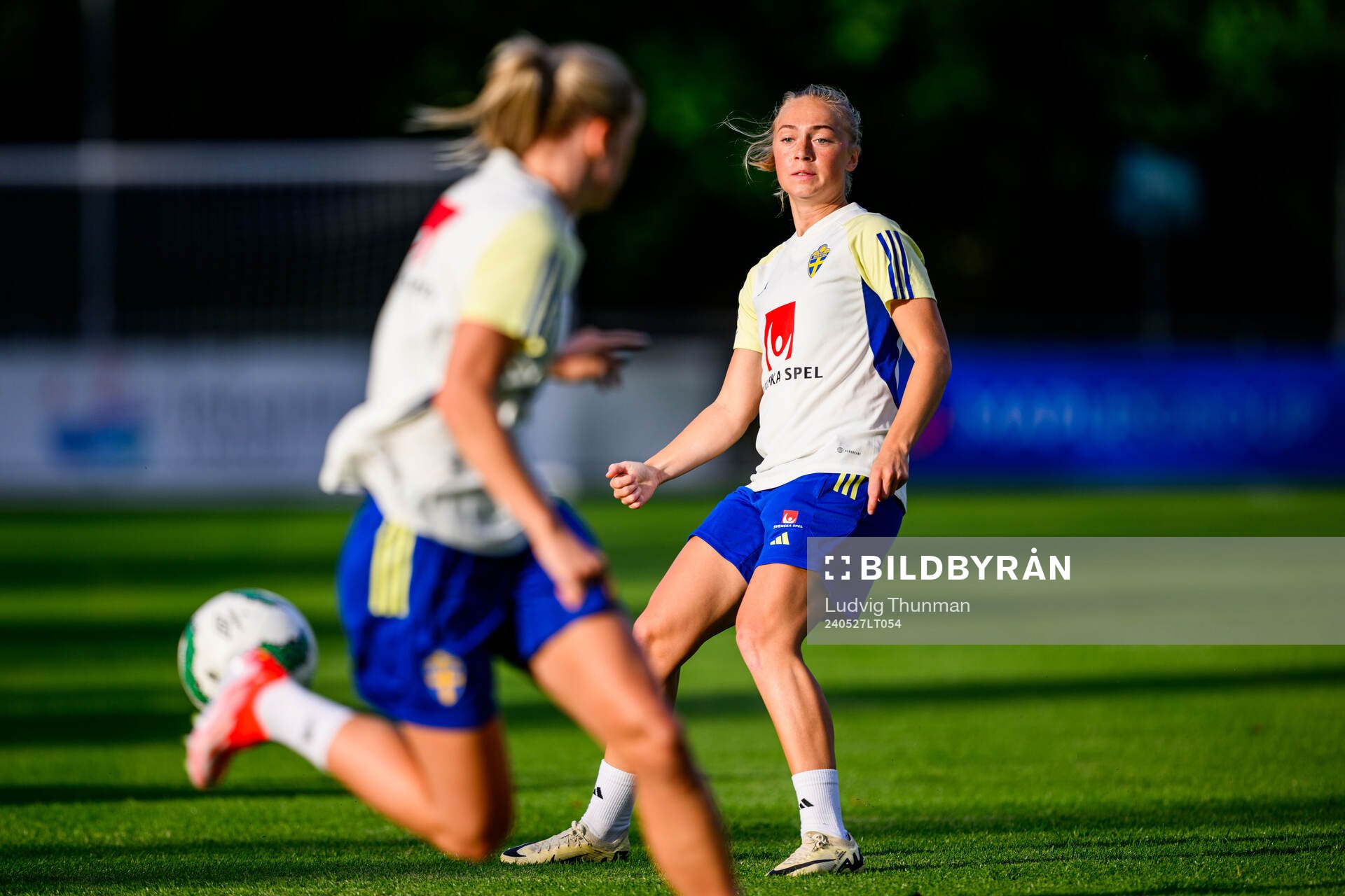 Hanna Bennison of Sweden at a training session the