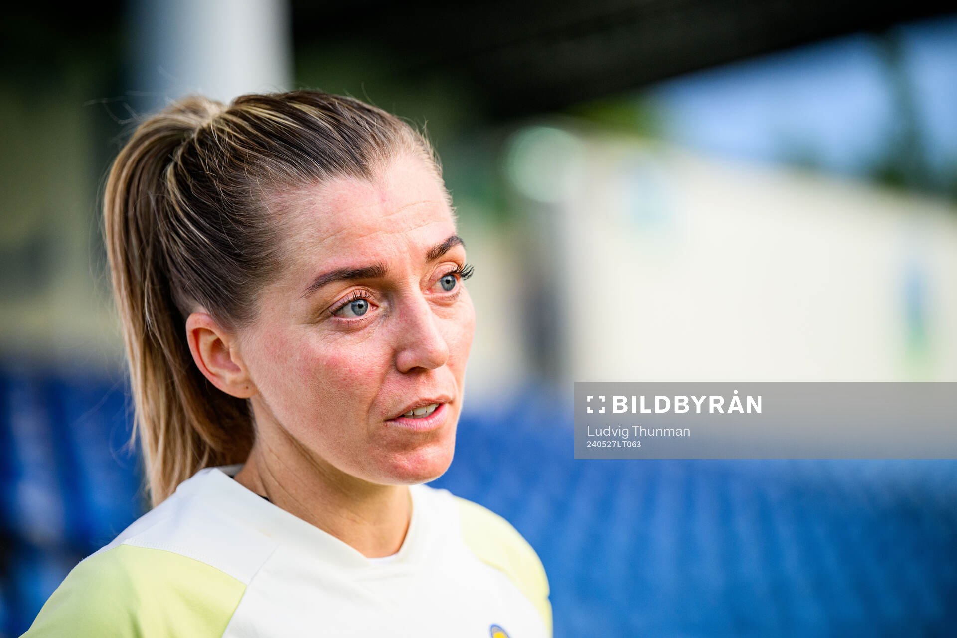 Linda Sembrant of Sweden at a training session the