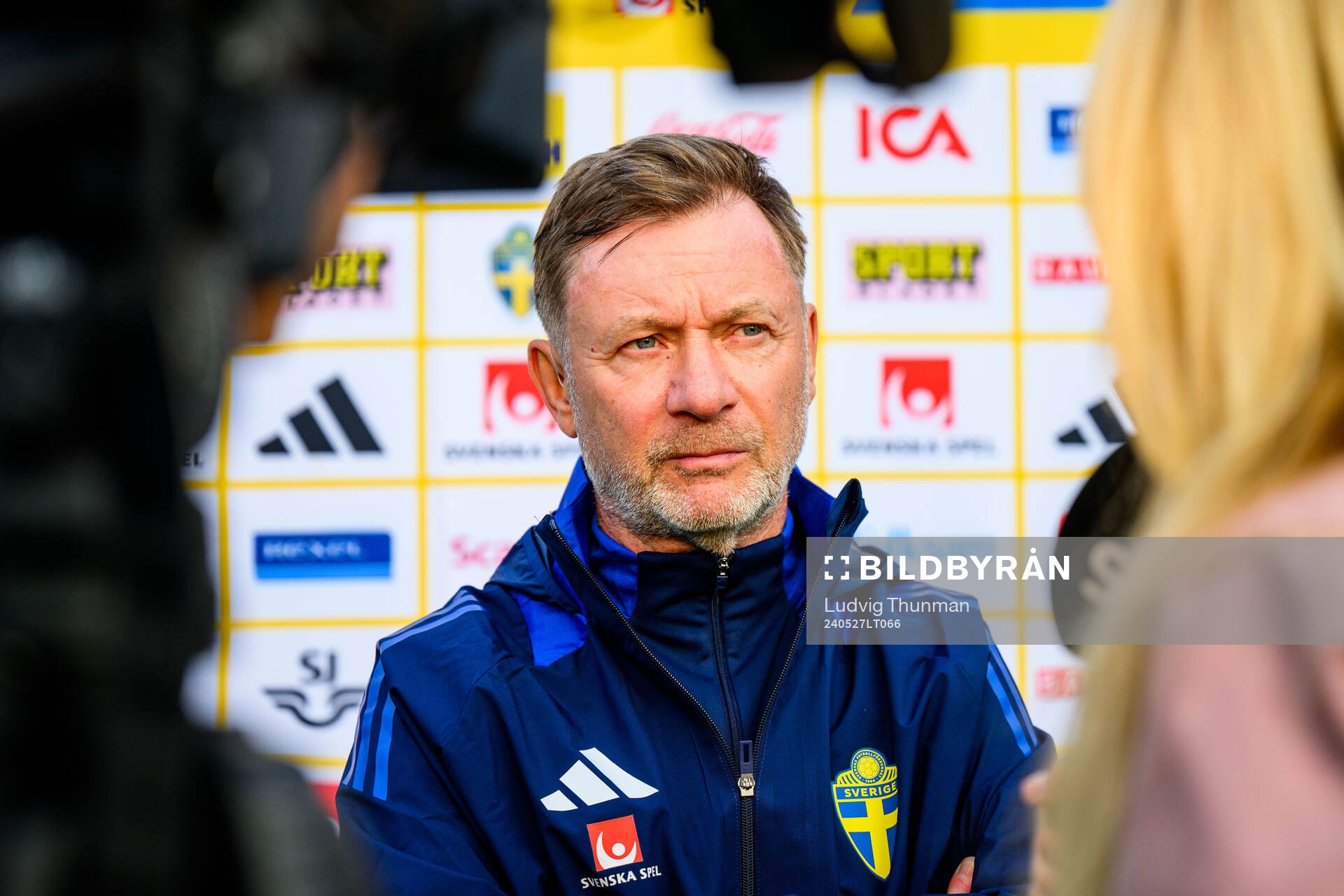 Head coach Peter Gerhardsson of Sweden at a training