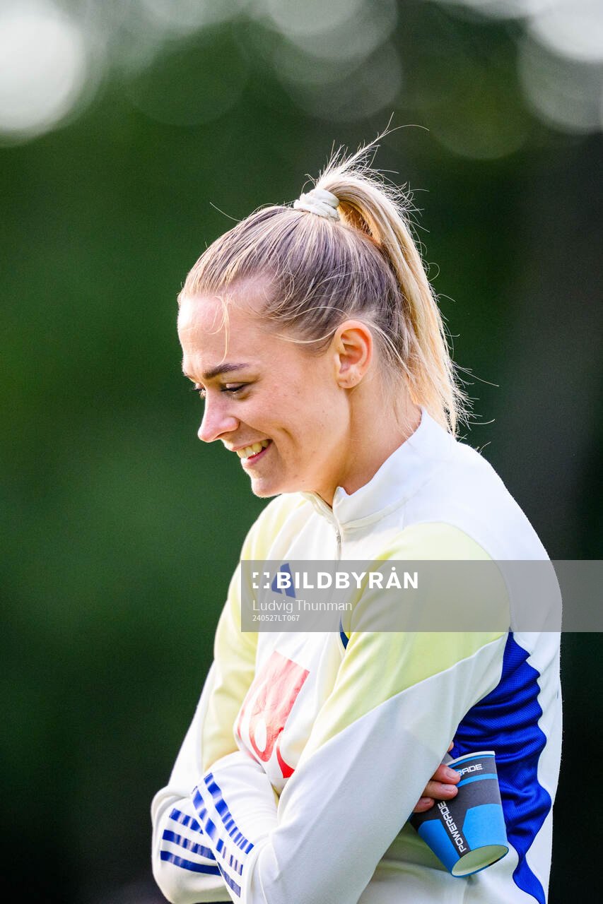 Fridolina Rolfö of Sweden at a training session the