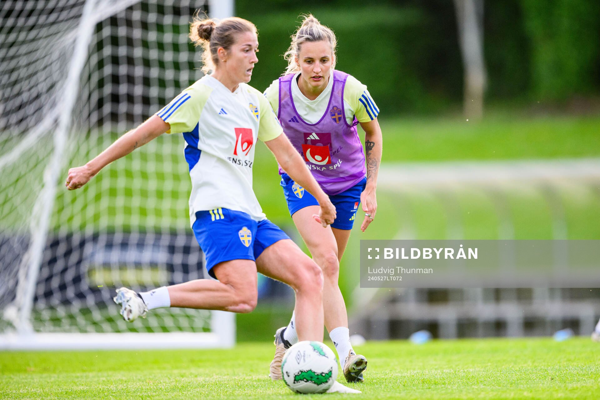 Filippa Angeldahl and Nathalie Björn of Sweden at a
