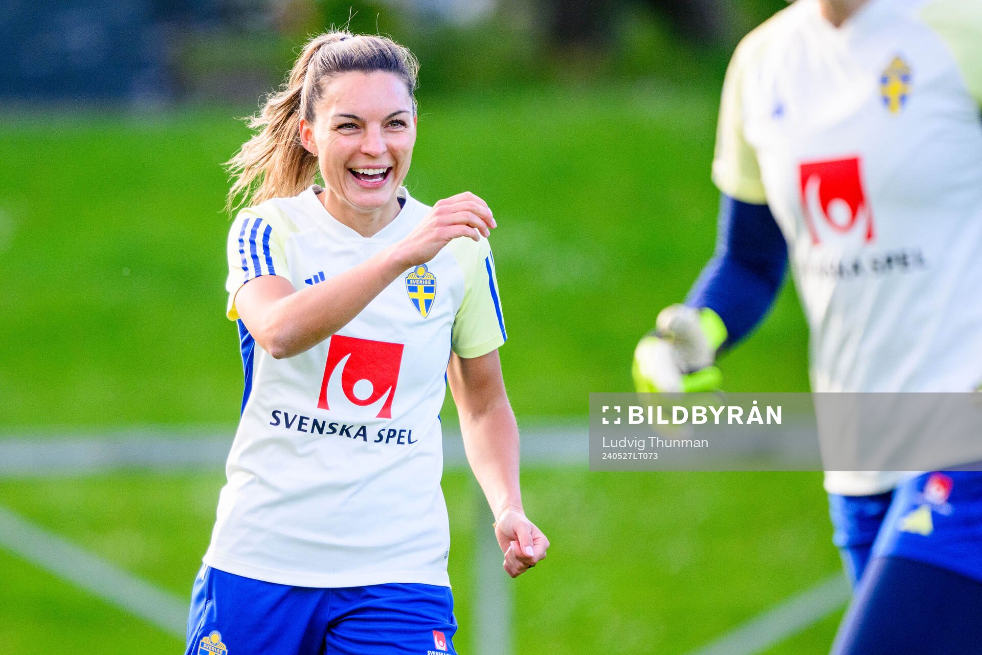 Johanna Rytting Kaneryd of Sweden at a training session the