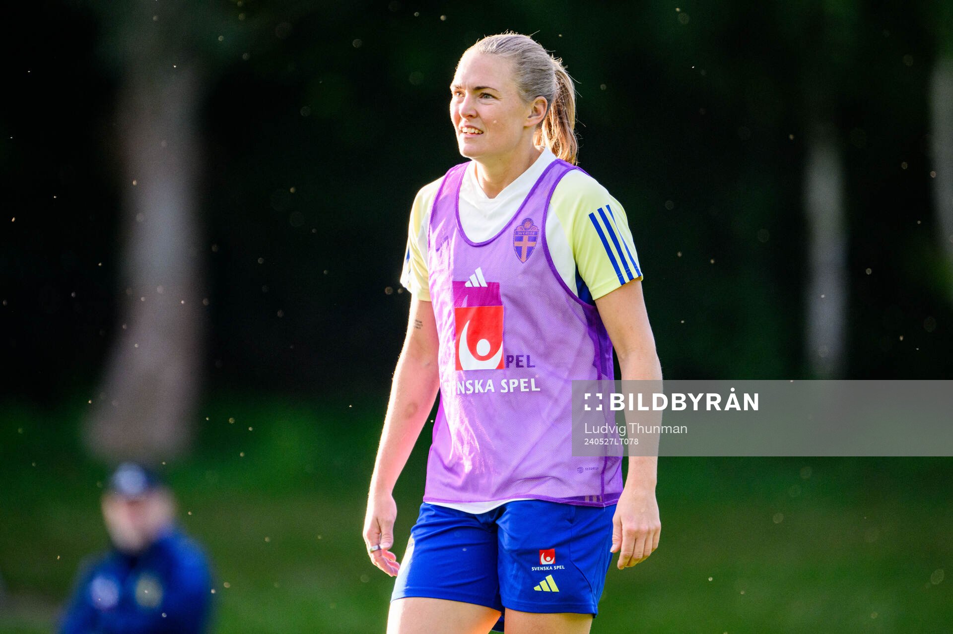 Magdalena Eriksson of Sweden at a training session the