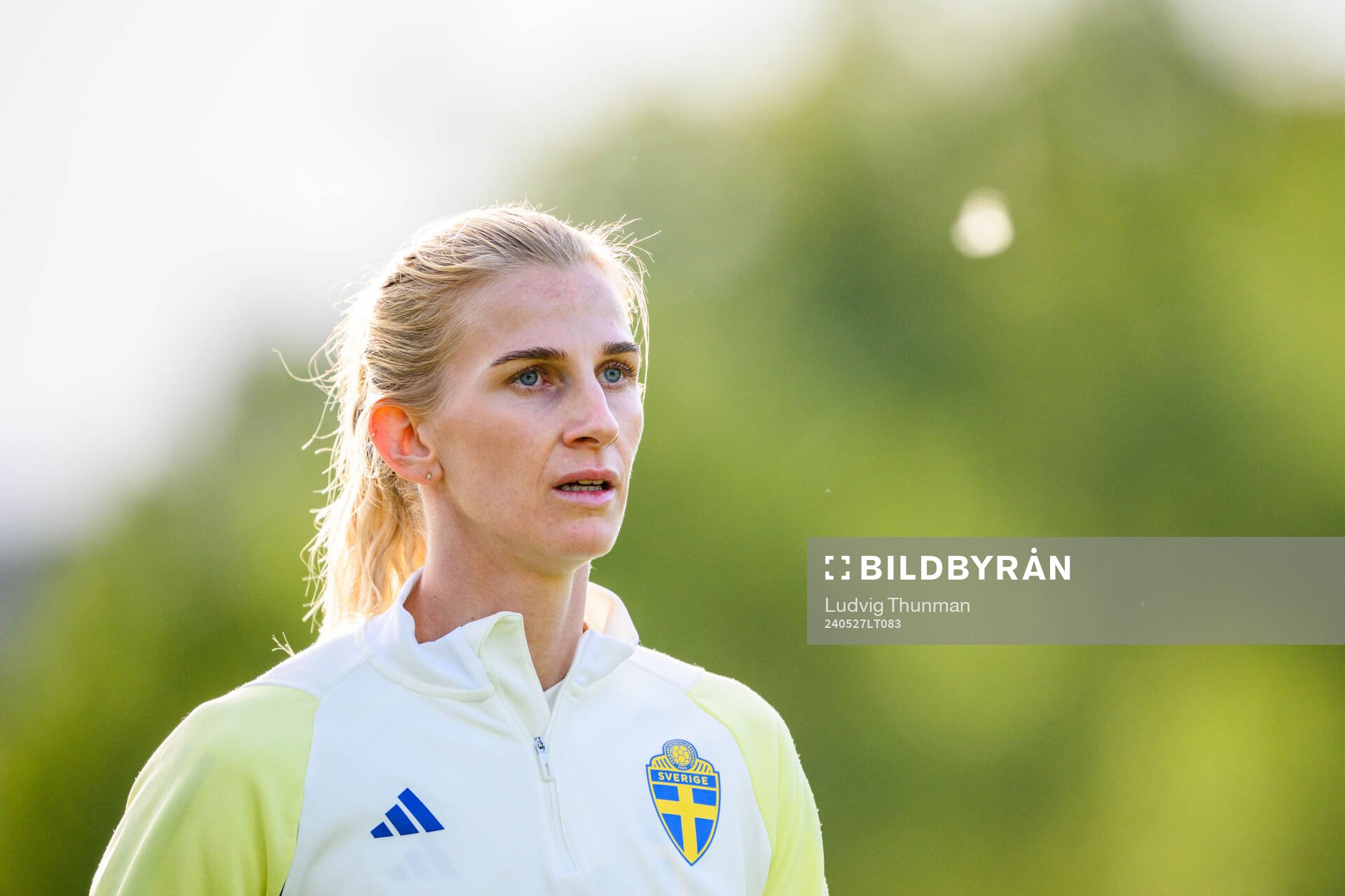 Sofia Jakobsson of Sweden at a training session the