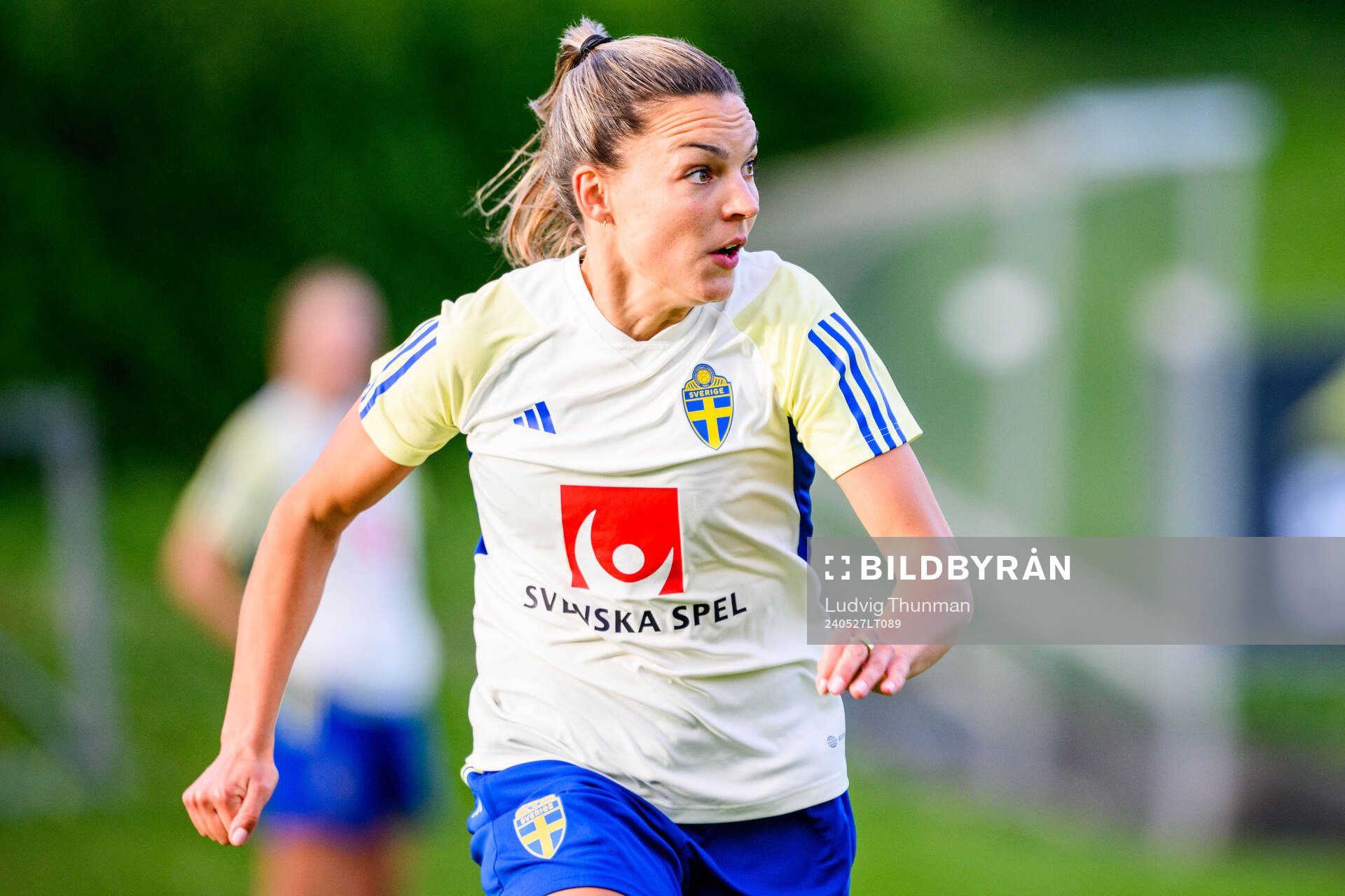 Johanna Rytting Kaneryd of Sweden at a training session the