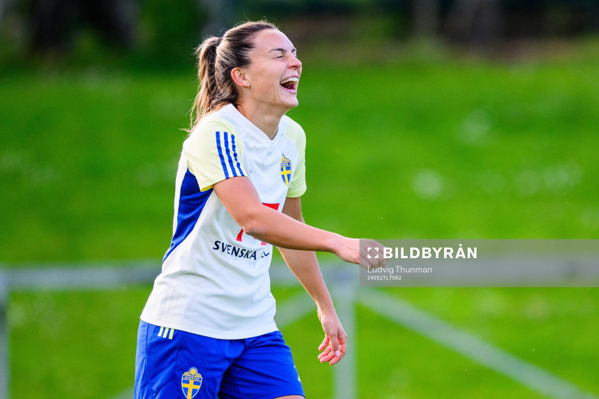 Johanna Rytting Kaneryd of Sweden at a training session the