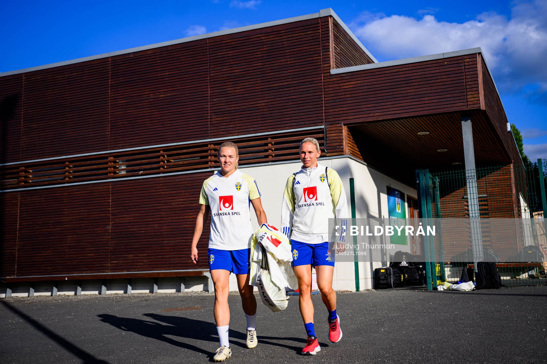 Magdalena Eriksson and Jonna Andersson of Sweden at a