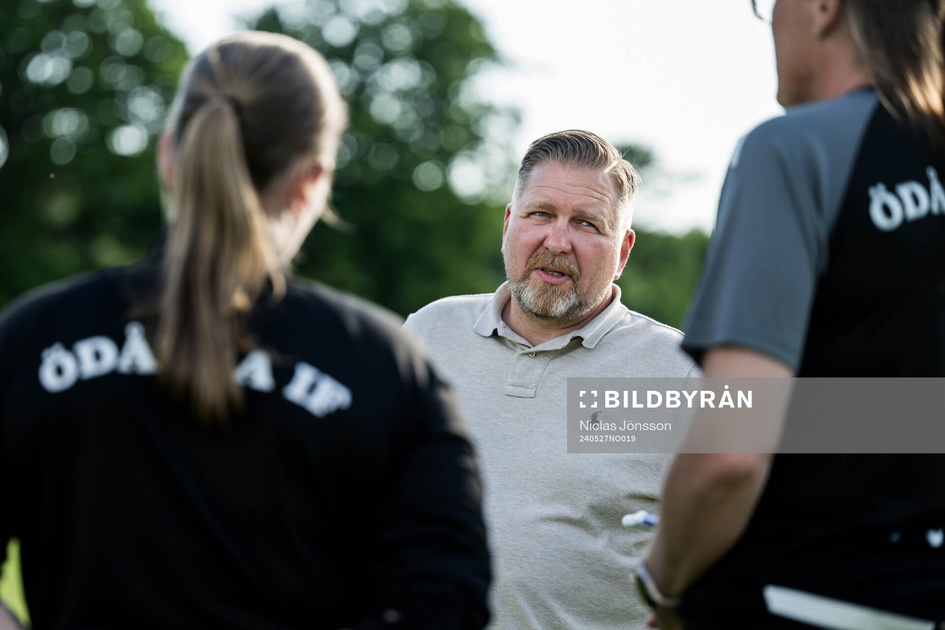 Ödåkras ordförande Thomas Hansen under en träning med Ödåkra den 27 maj 2024 i Ödåkra. 