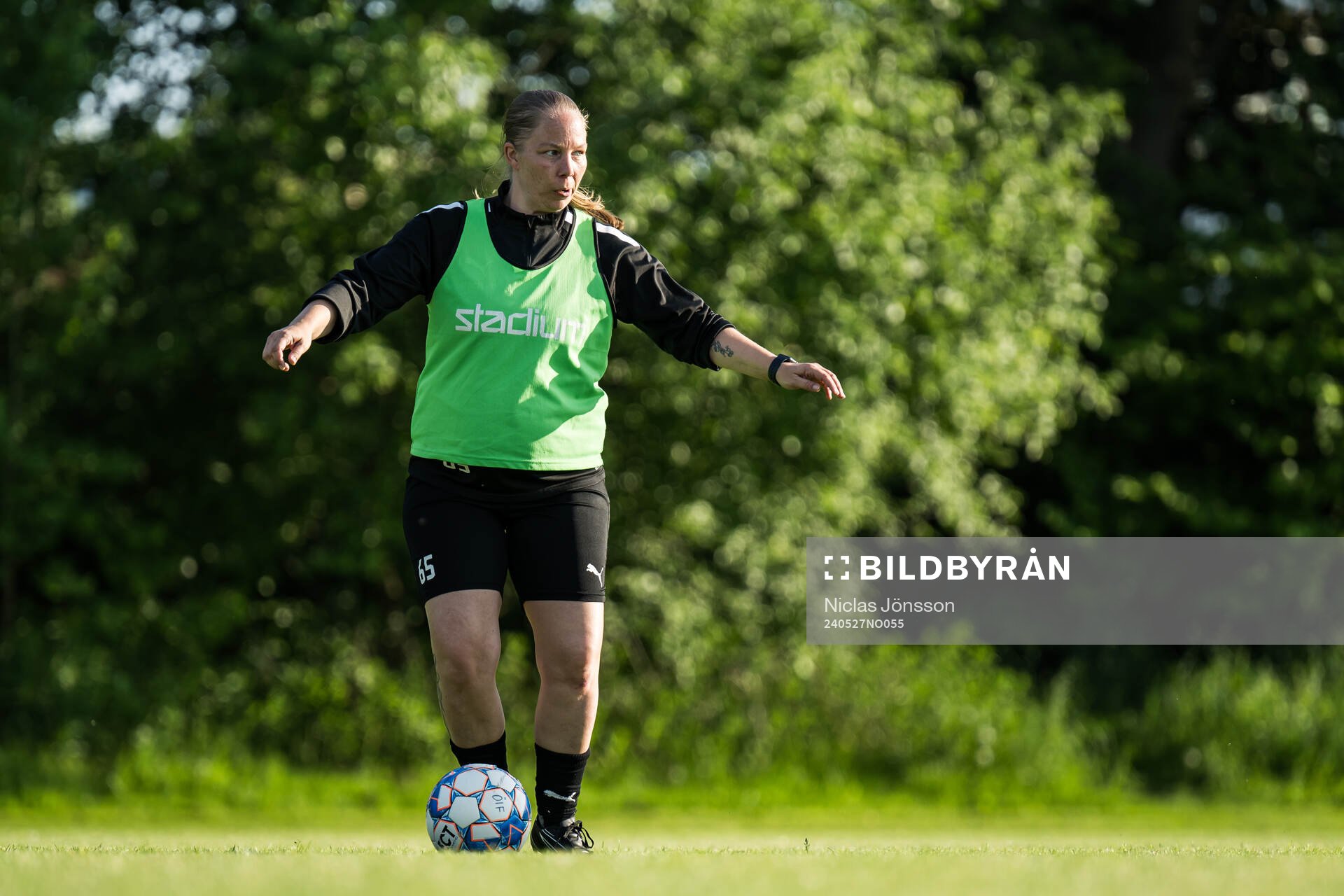 Ödåkras Emma Aronsson under en träning med Ödåkra den 27 maj 2024 i Ödåkra. 