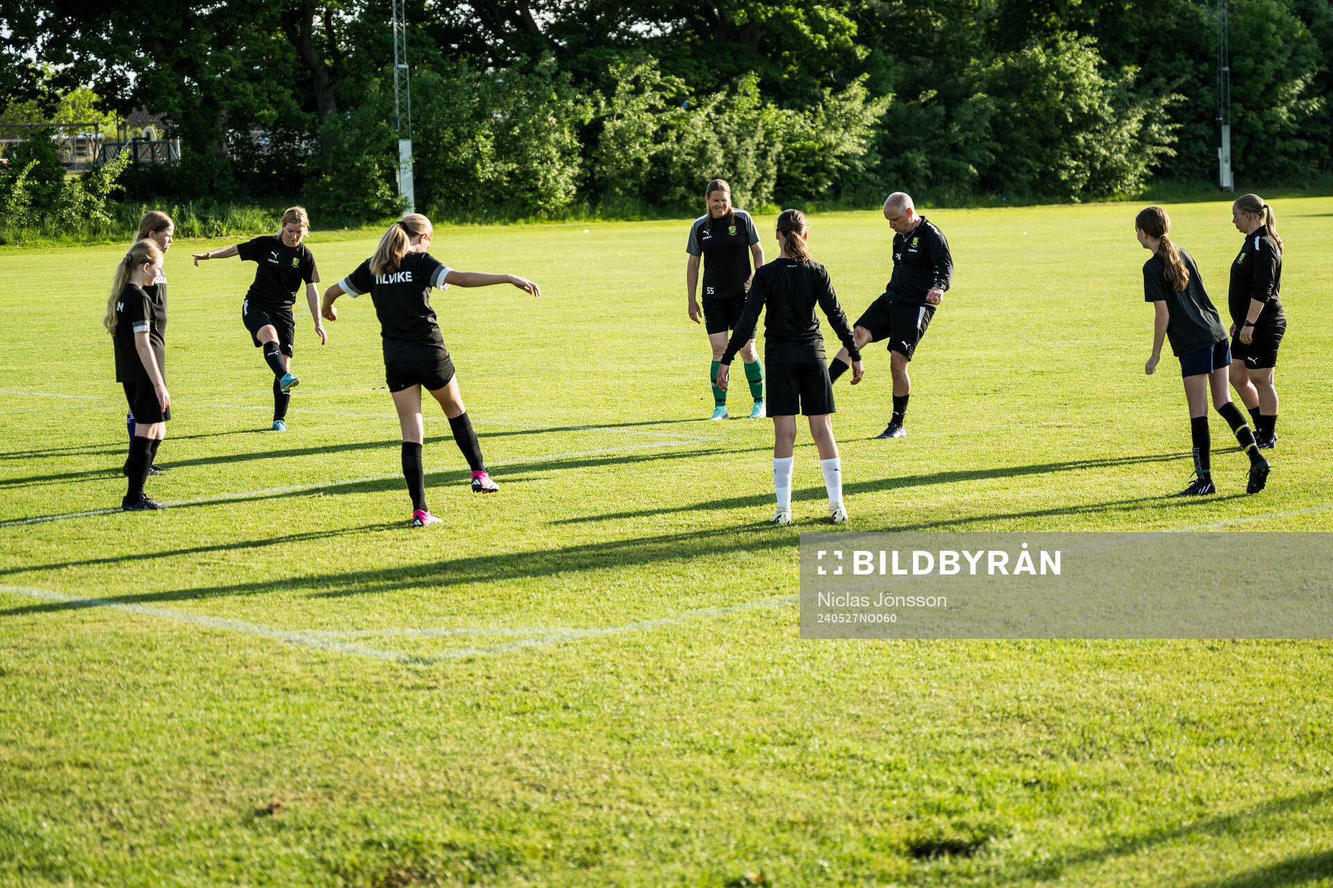 Ödåkras spelarna under en träning med Ödåkra den 27 maj 2024 i Ödåkra. 
