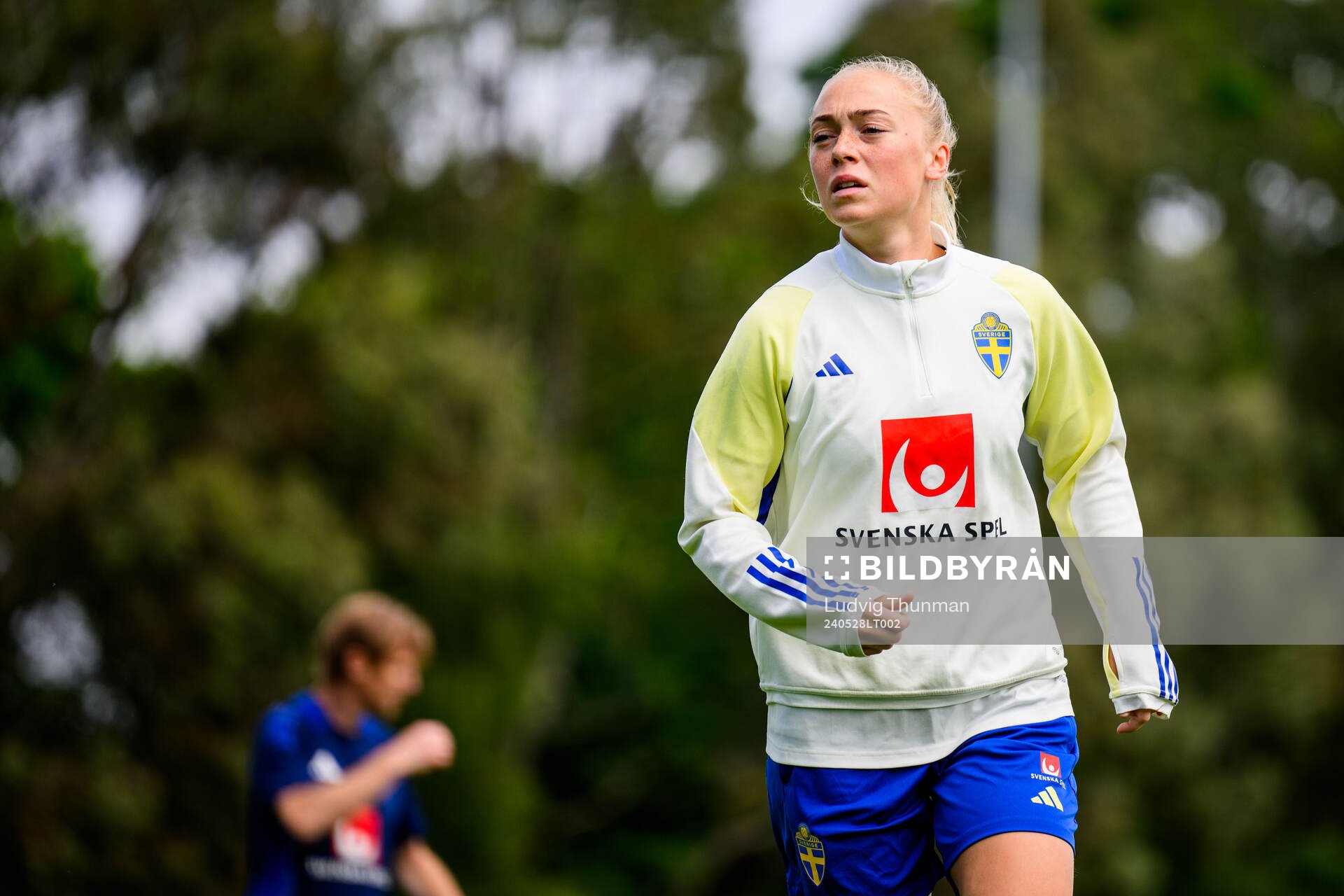 Hanna Bennison of Sweden at a training session
