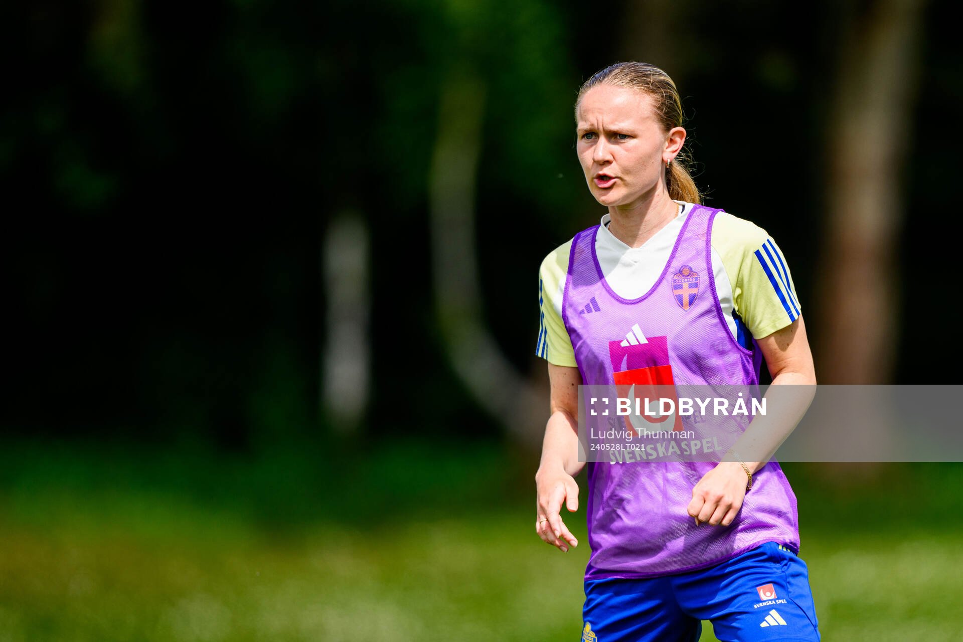 Matilda Vinberg of Sweden at a training session