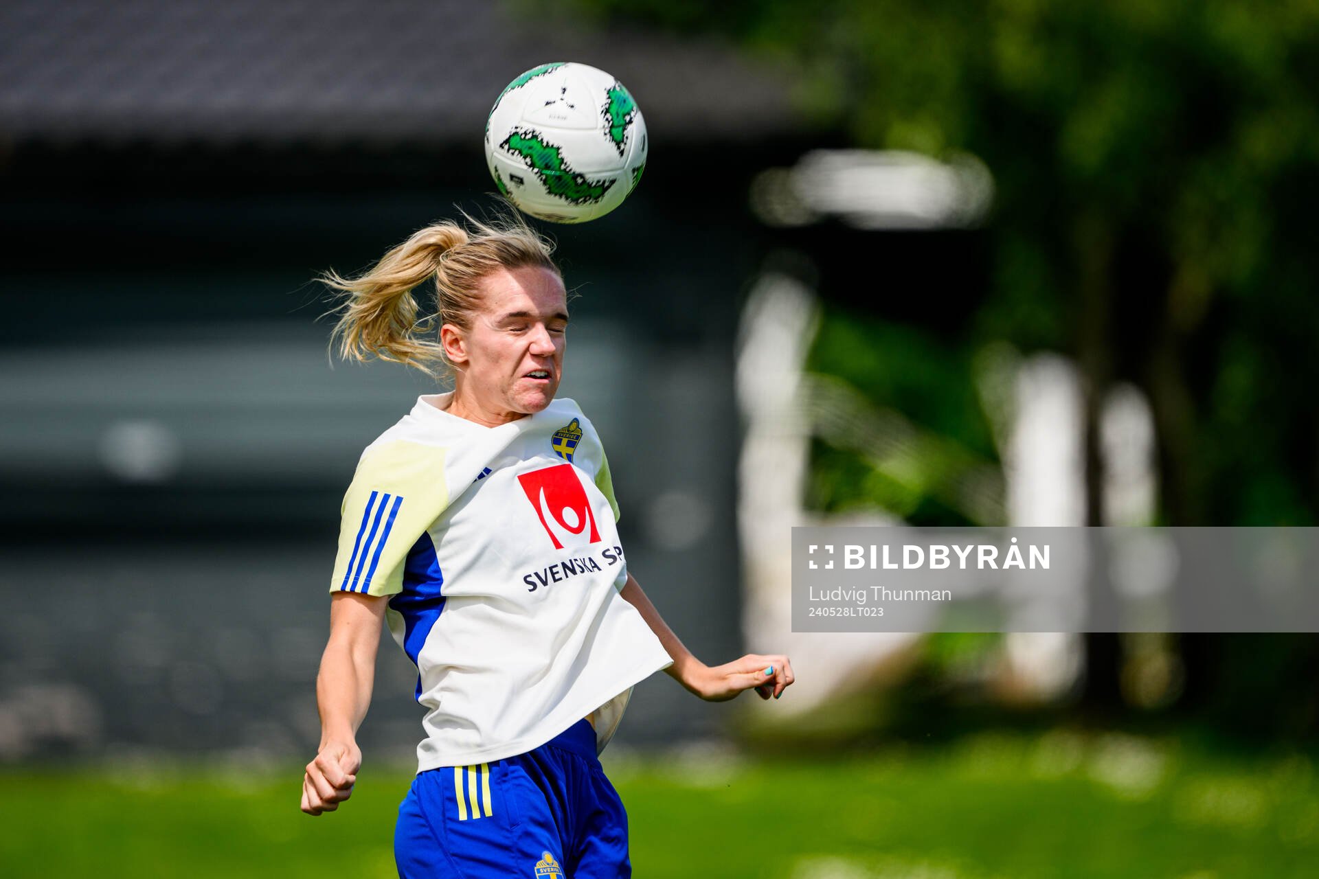 Hanna Lundkvist of Sweden at a training session