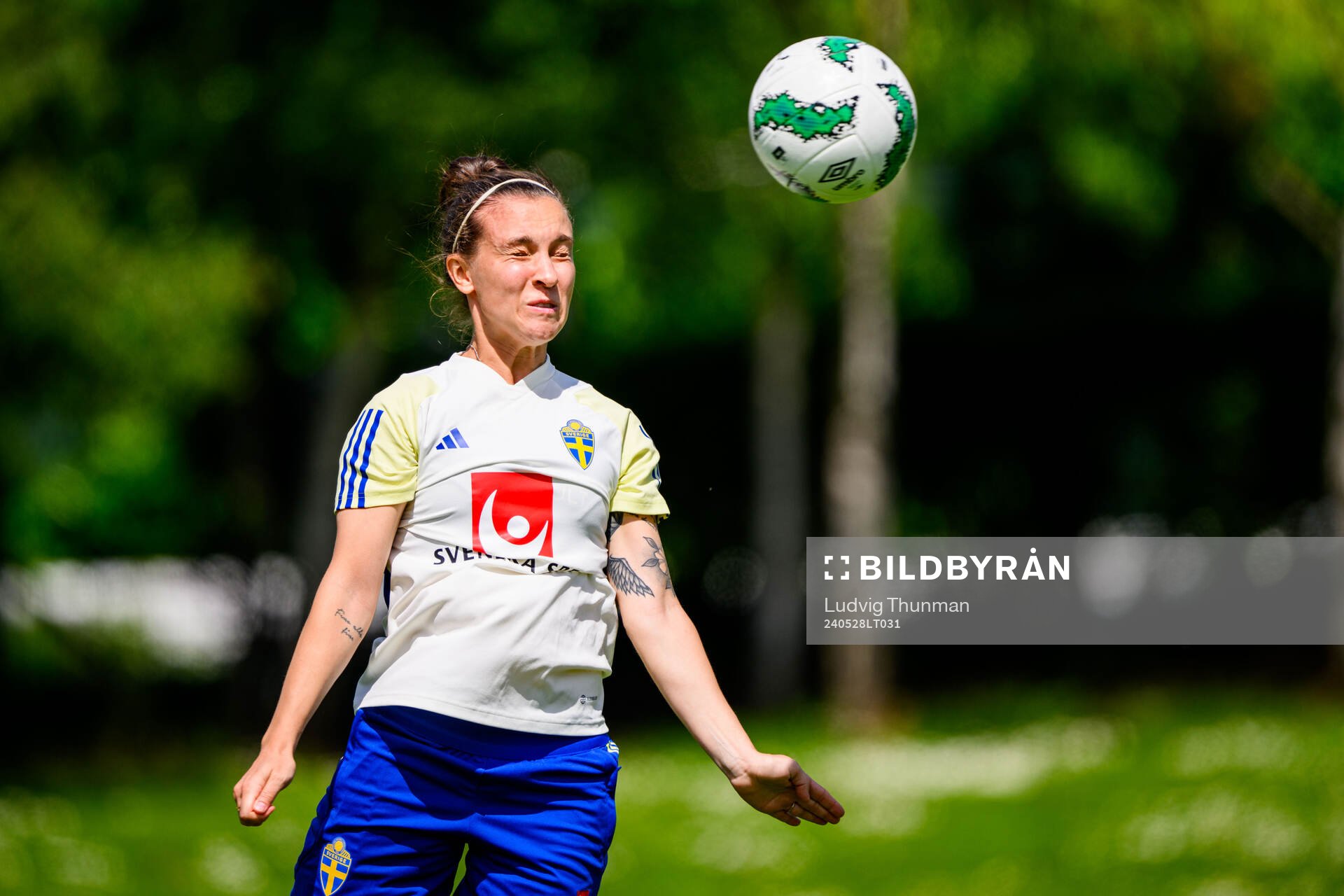 Julia Zigiotti Olme of Sweden at a training session