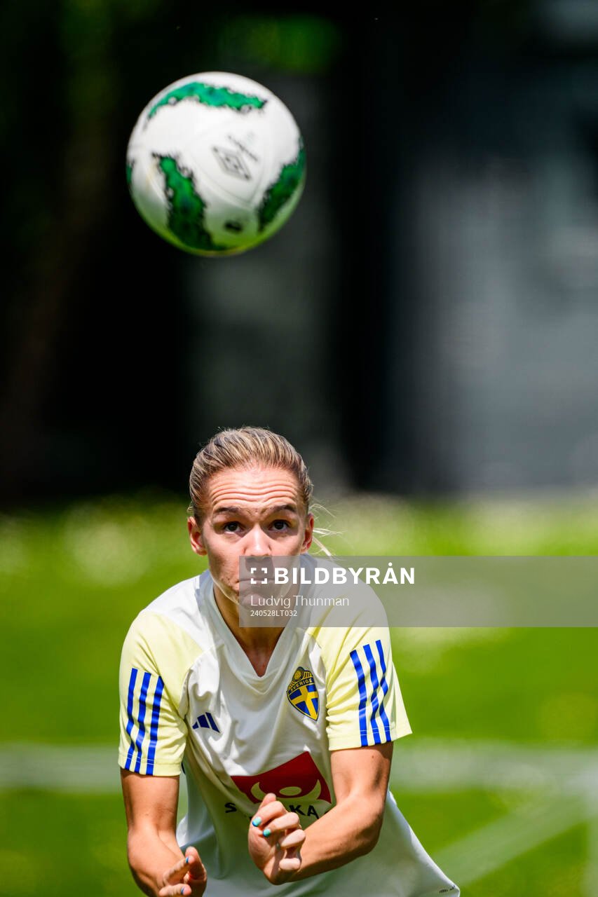 Hanna Lundkvist of Sweden at a training session