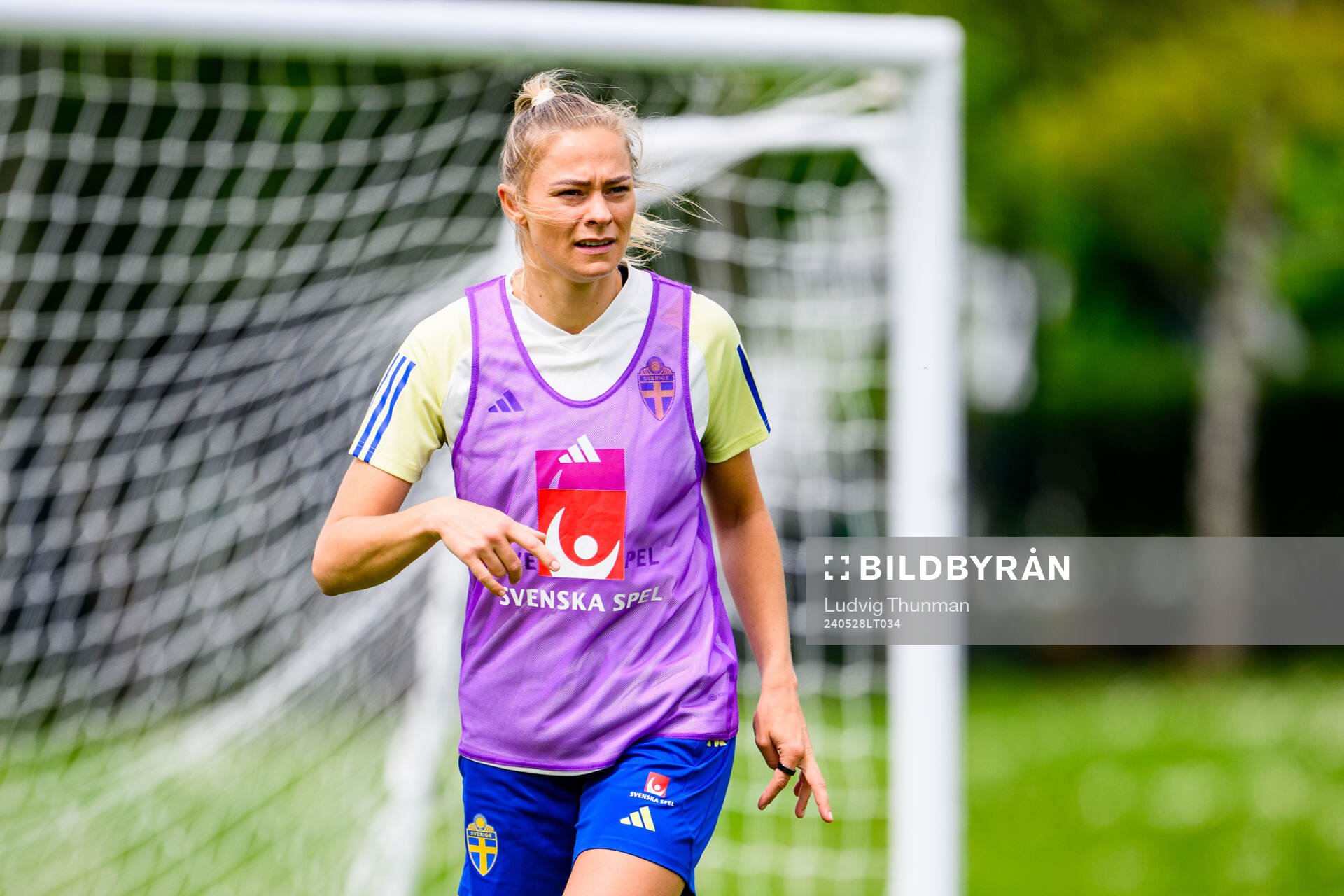 Fridolina Rolfö of Sweden at a training session
