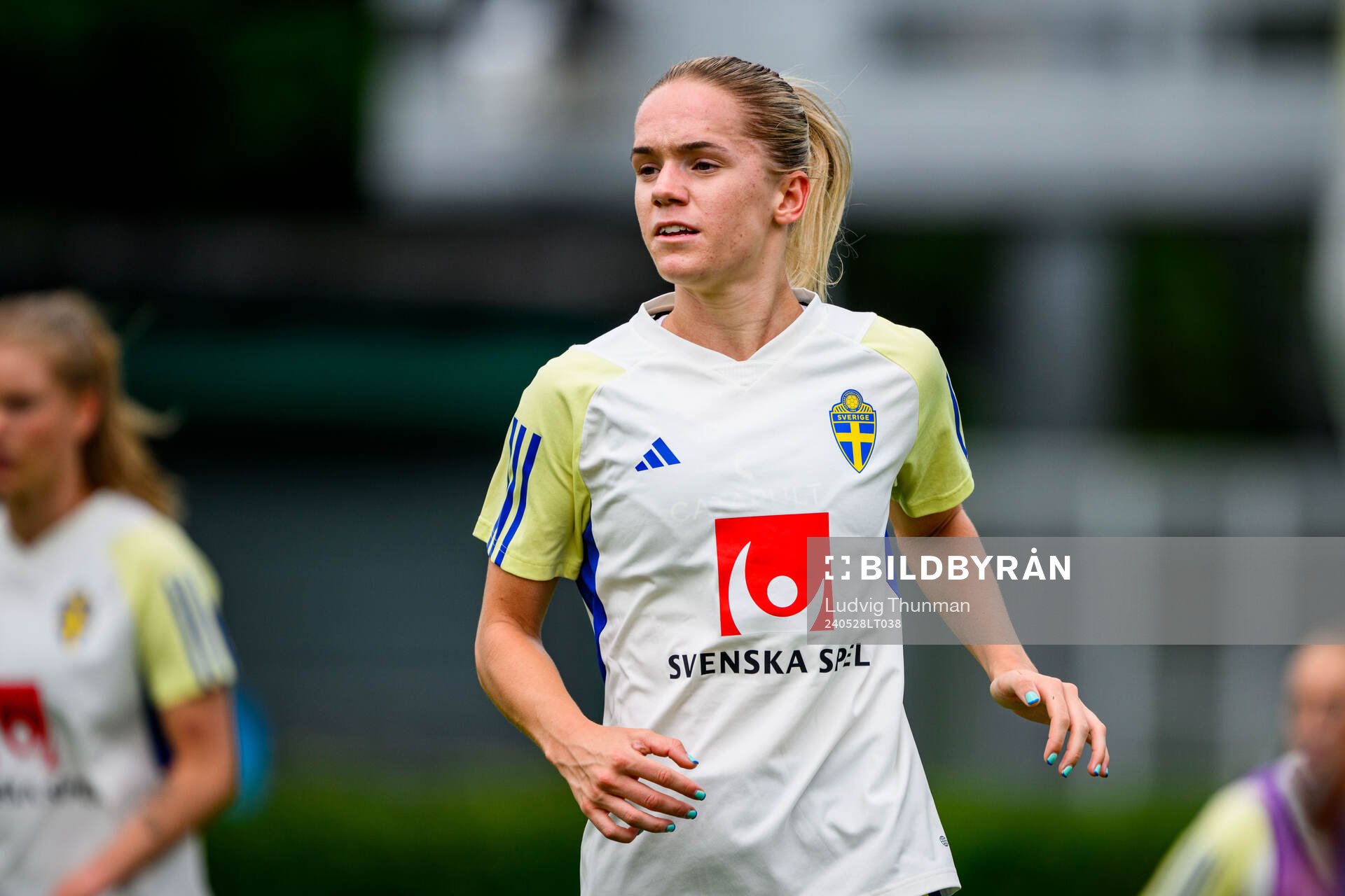 Hanna Lundkvist of Sweden at a training session