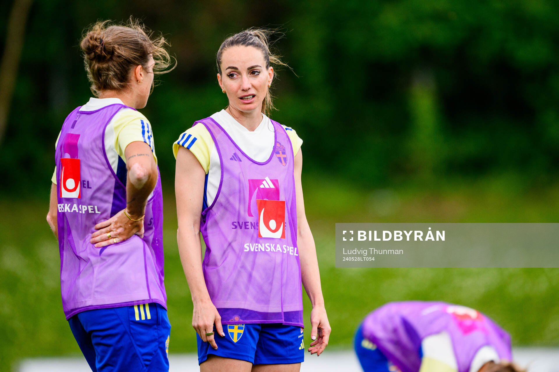 Kosovare Asllani of Sweden at a training session
