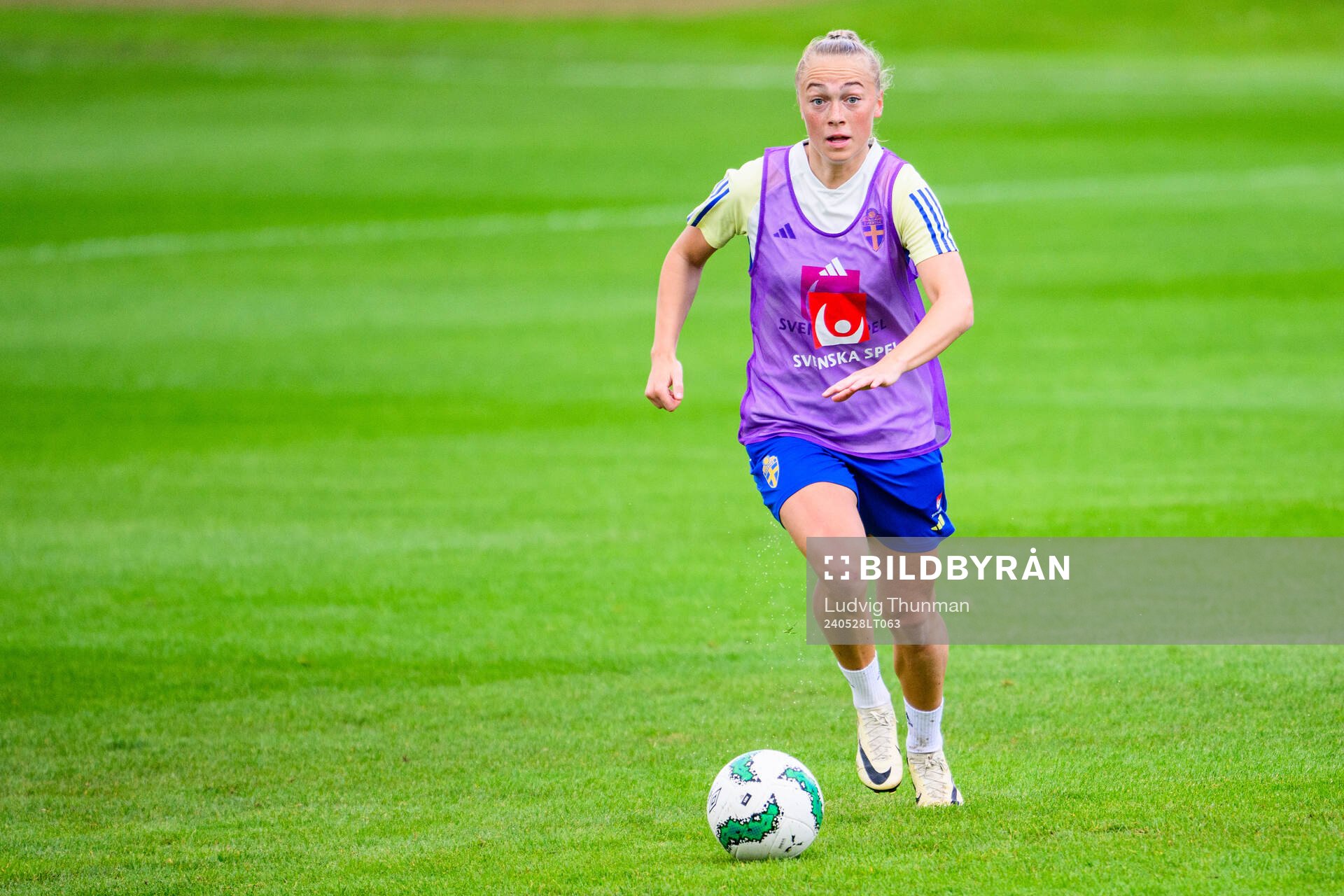 Hanna Bennison of Sweden at a training session