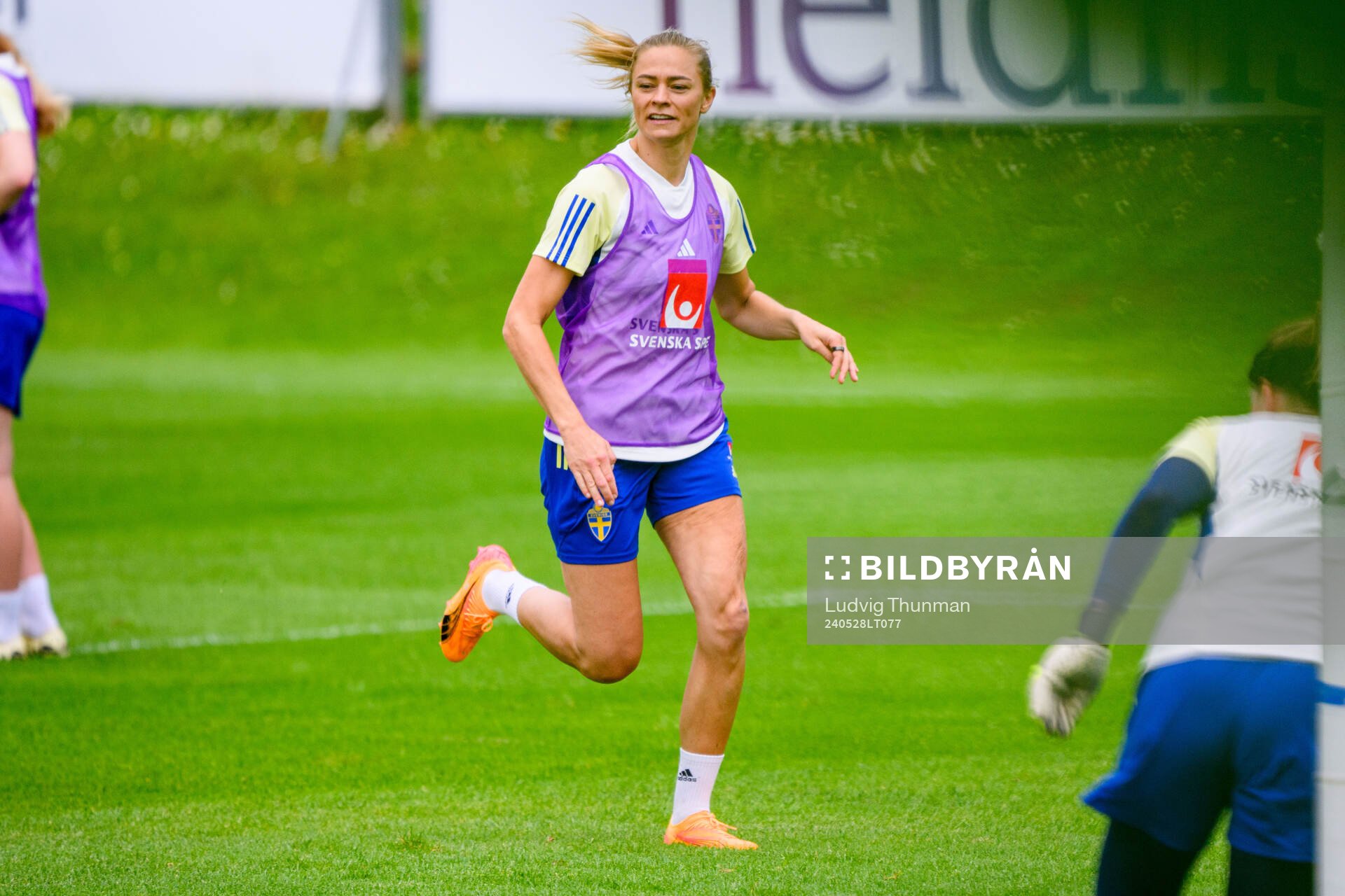 Fridolina Rolfö of Sweden at a training session