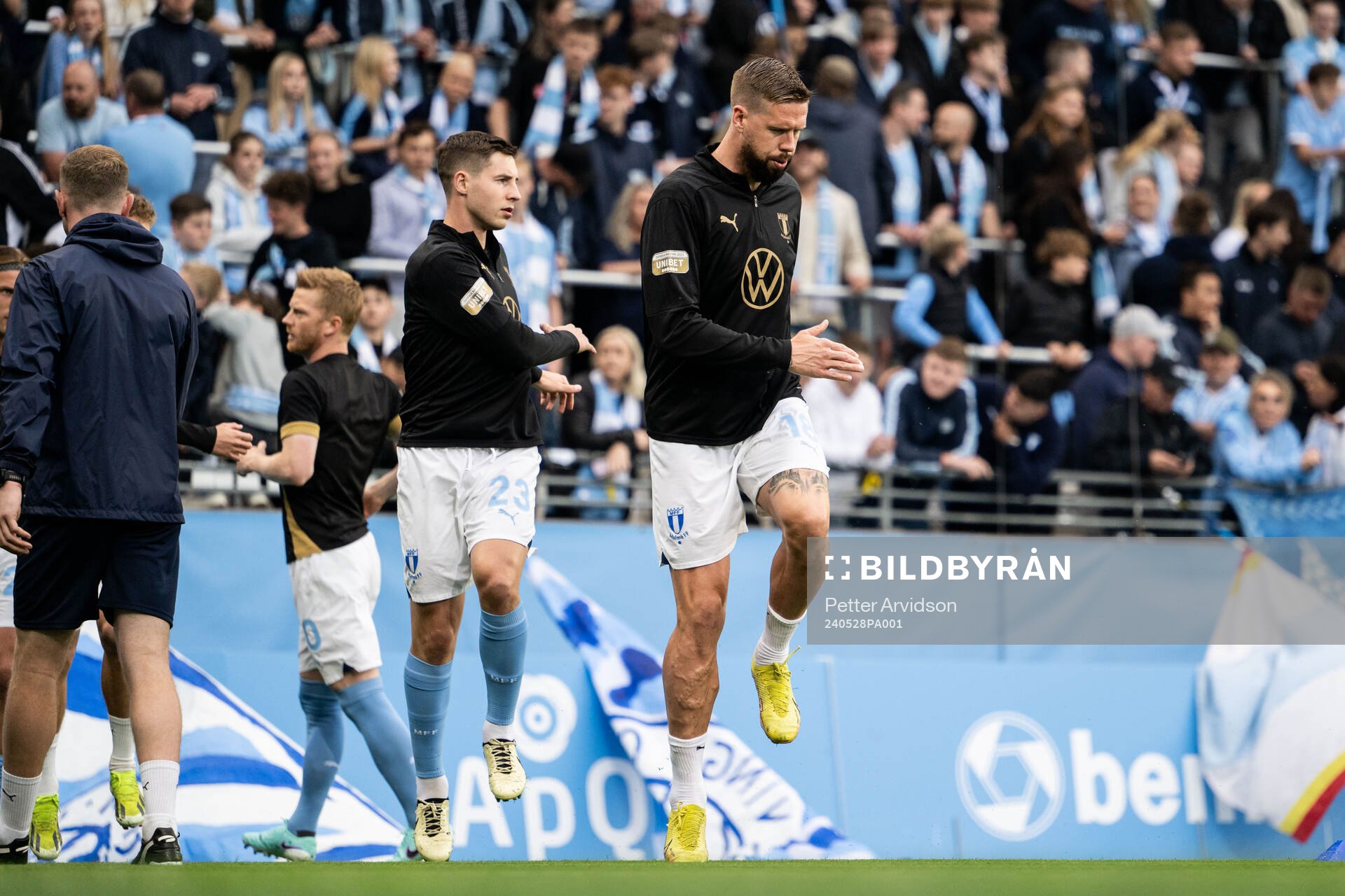 Malmö FFs Lasse Berg Johnsen och Pontus Jansson