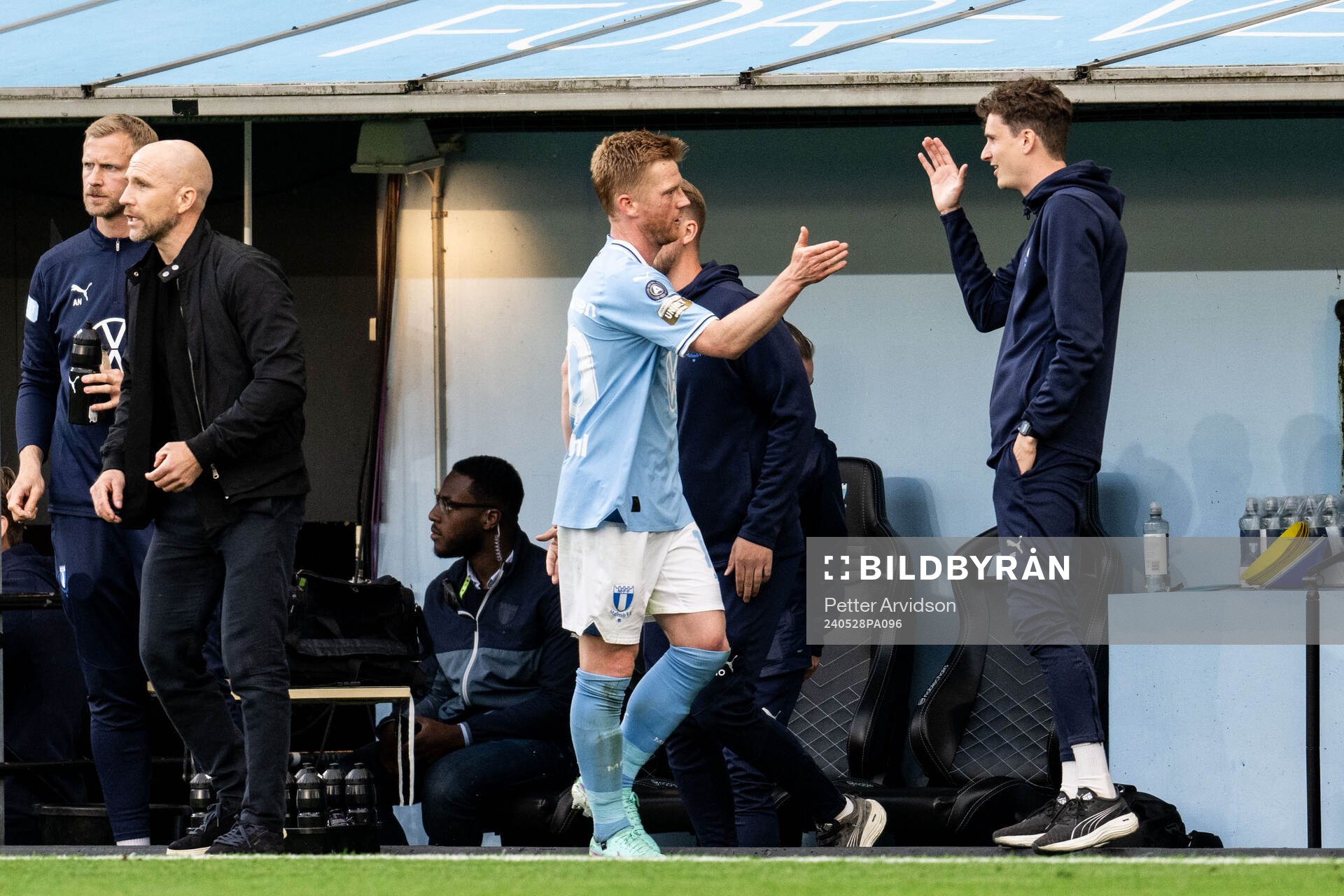 Malmö FFs Anders Christiansen och assisterande tränare