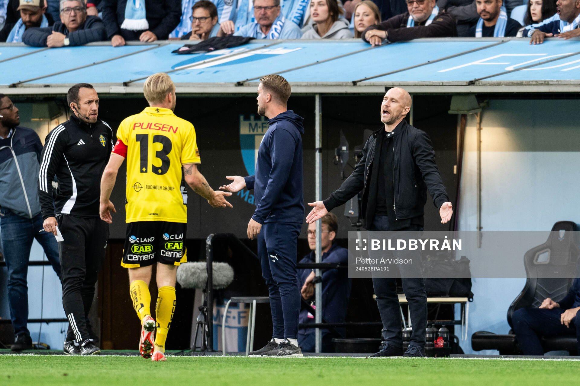 Elfsborgs Johan Larsson och Malmö FFs tränare Henrik
