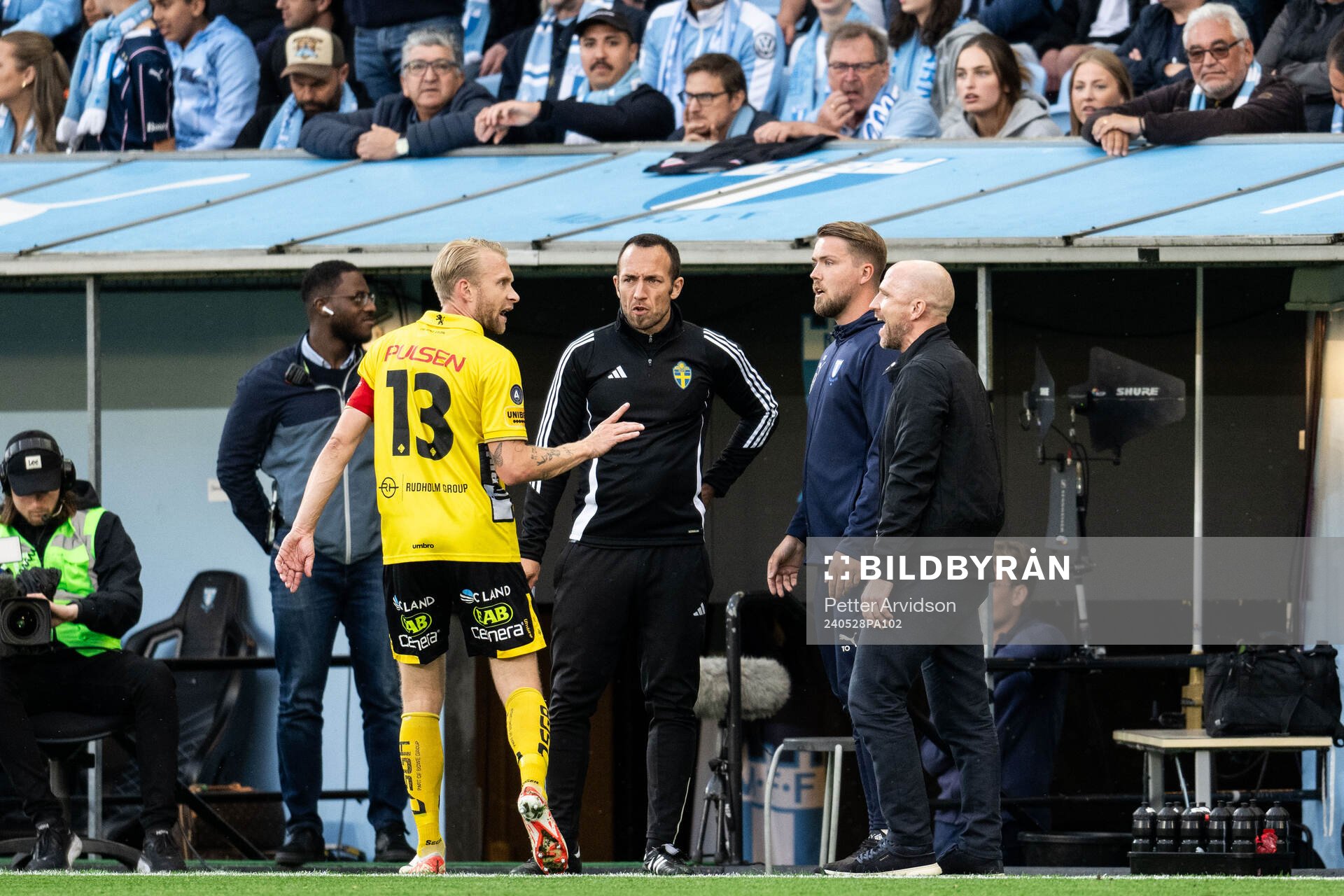 Elfsborgs Johan Larsson och Malmö FFs tränare Henrik