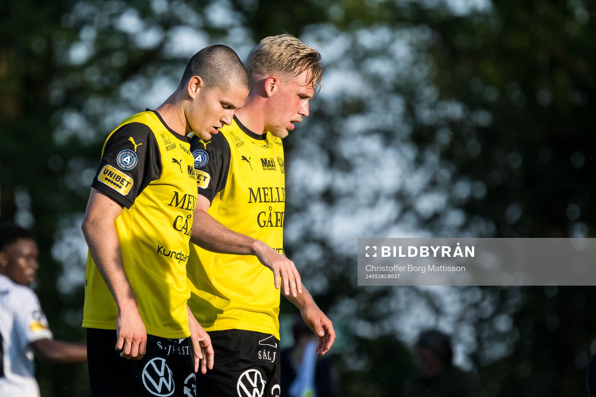 Mjällbys Rasmus Wikström och Herman Johansson deppar