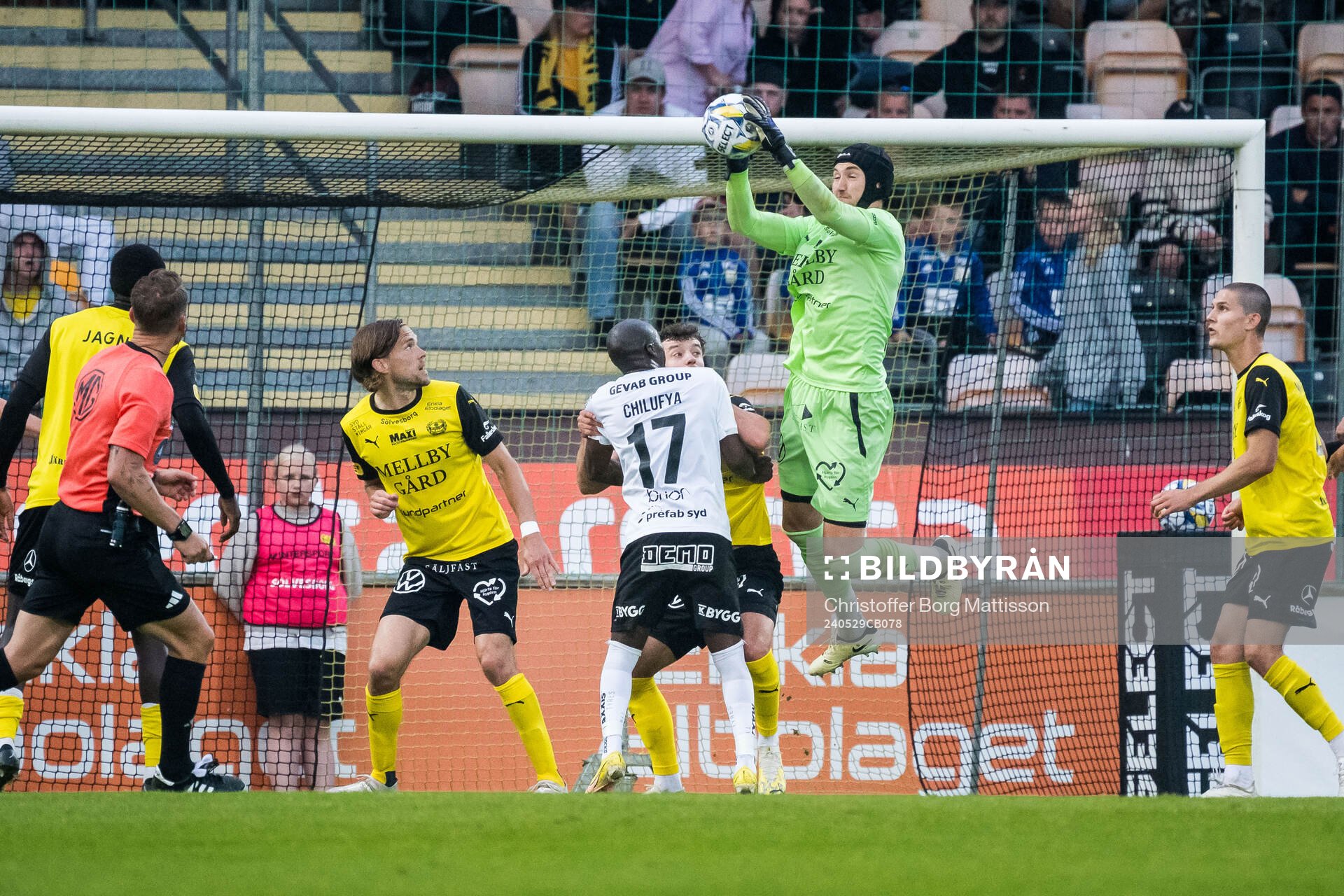 Mjällbys målvakt Noel Törnqvist