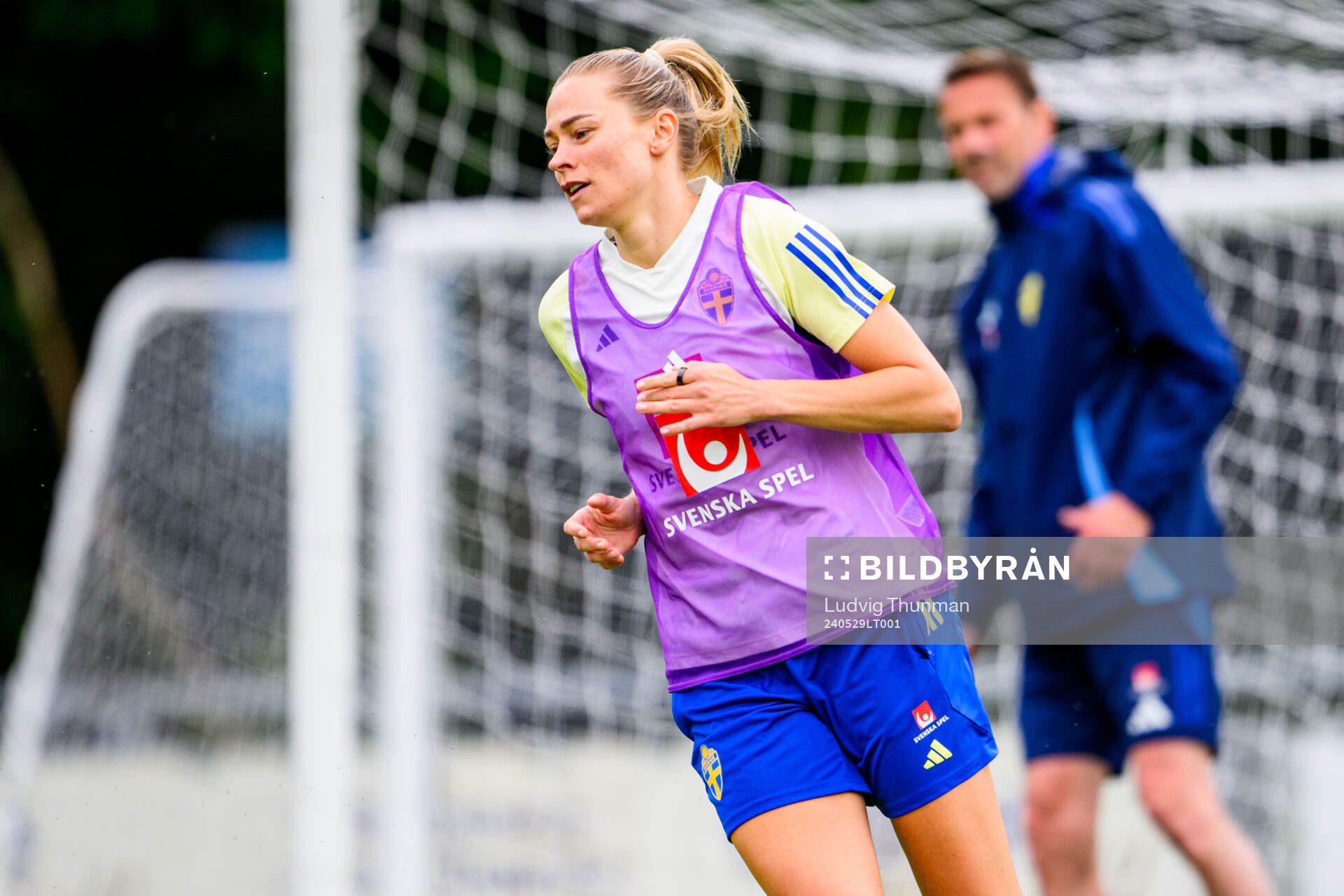 Fridolina Rolfö of Sweden at a training session