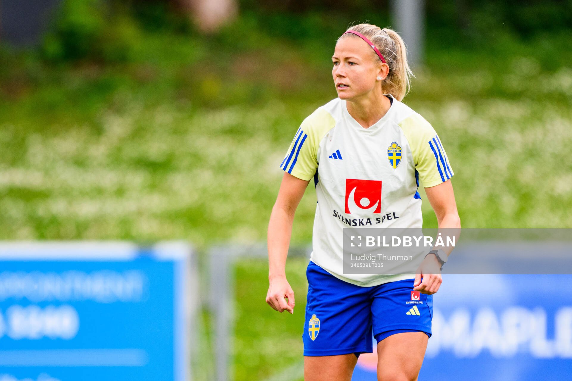 Hanna Glas of Sweden at a training session