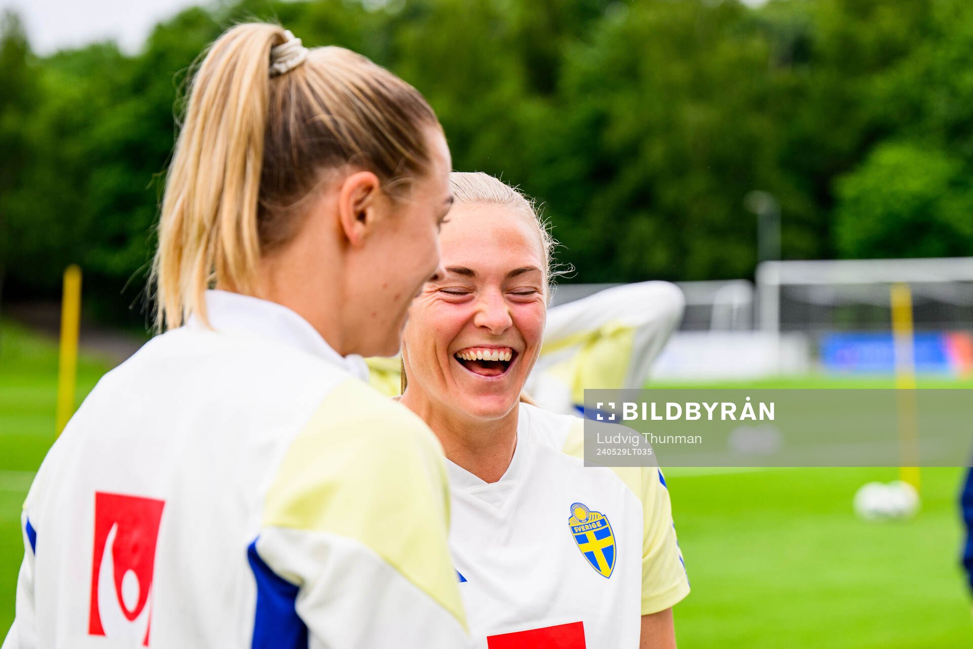 Magdalena Eriksson of Sweden at a training session