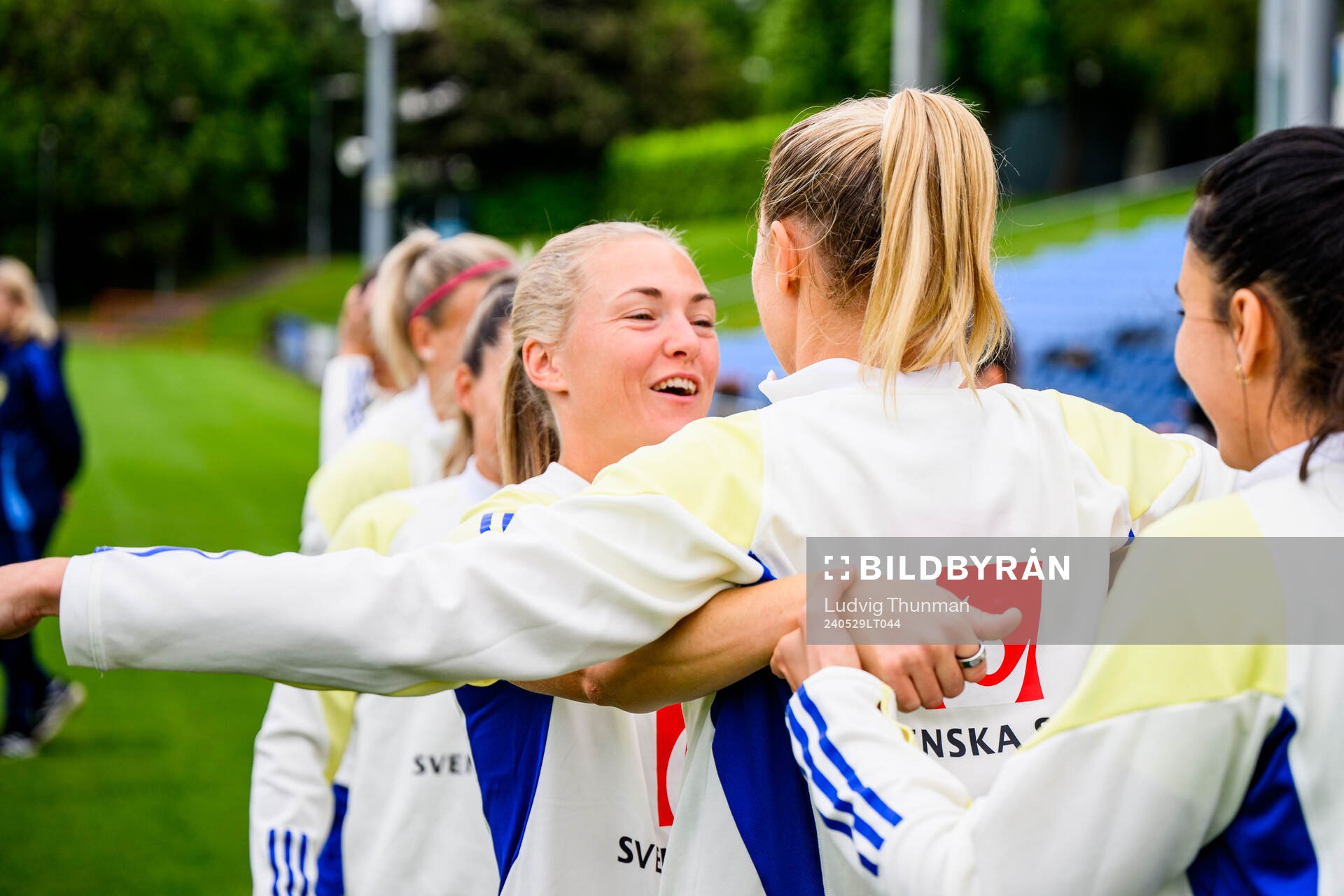 Magdalena Eriksson of Sweden at a training session
