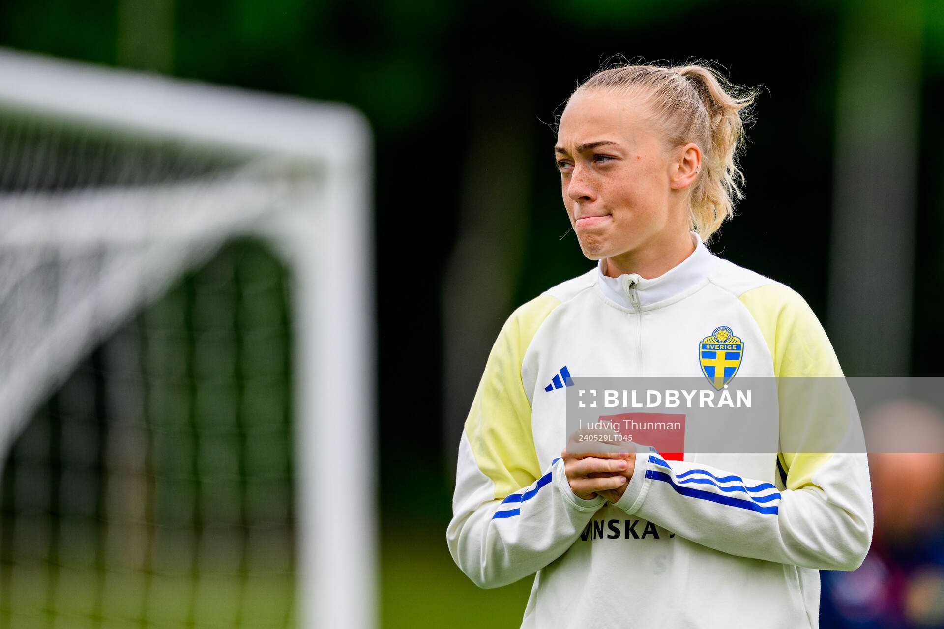 Hanna Bennison of Sweden at a training session