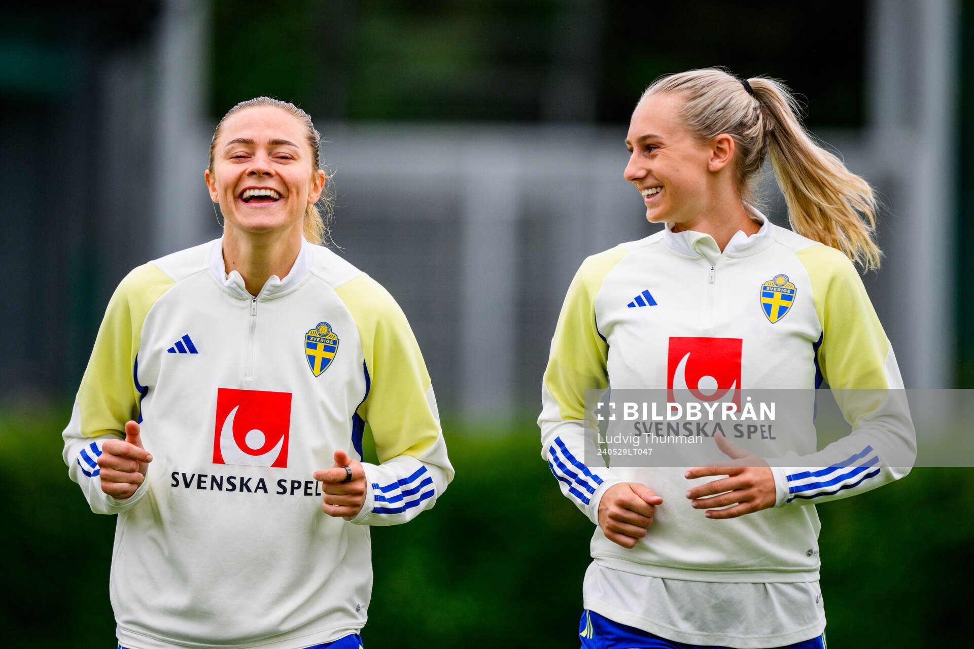 Fridolina Rolfö and Ellen Wangerheim of Sweden at a