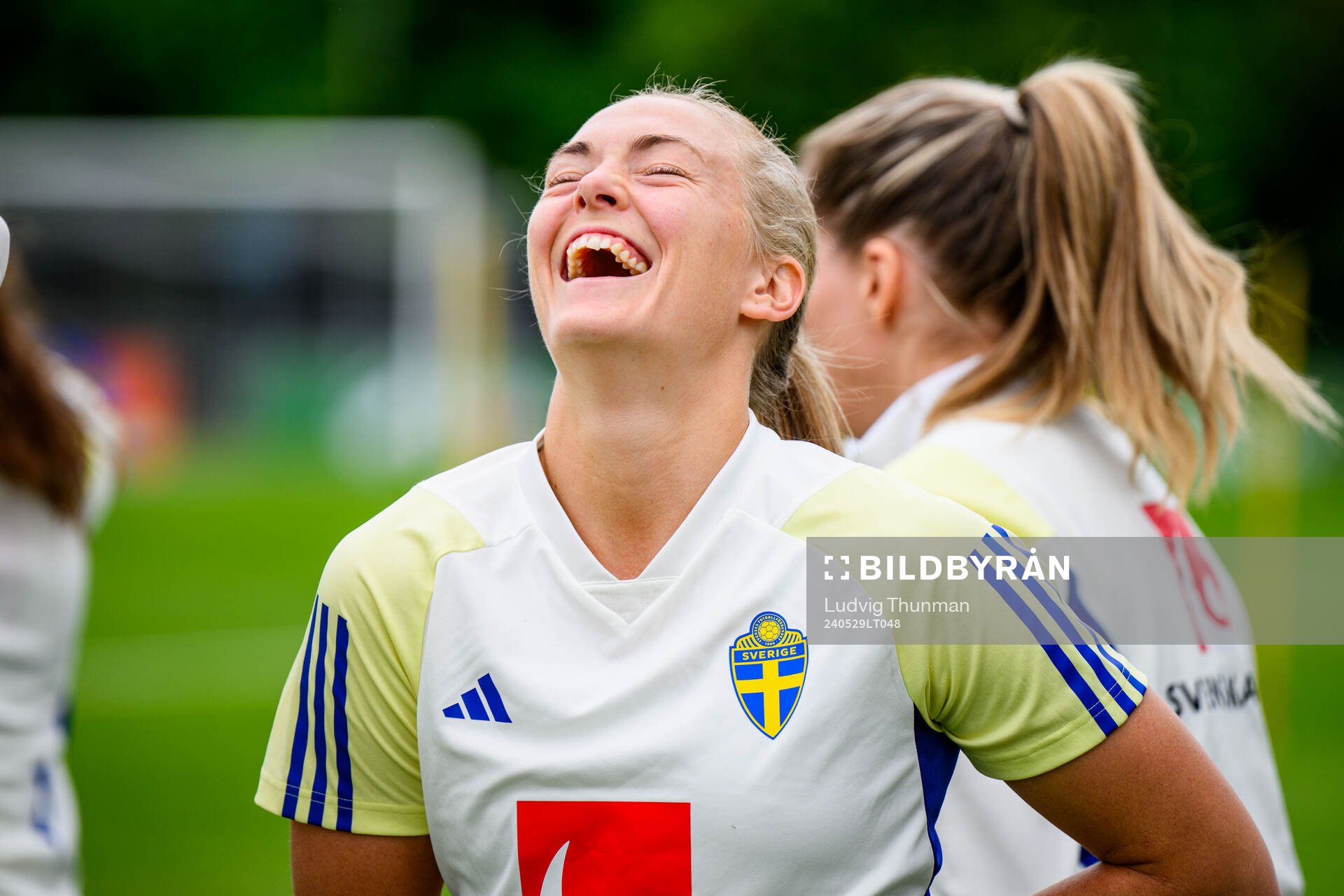 Magdalena Eriksson of Sweden at a training session
