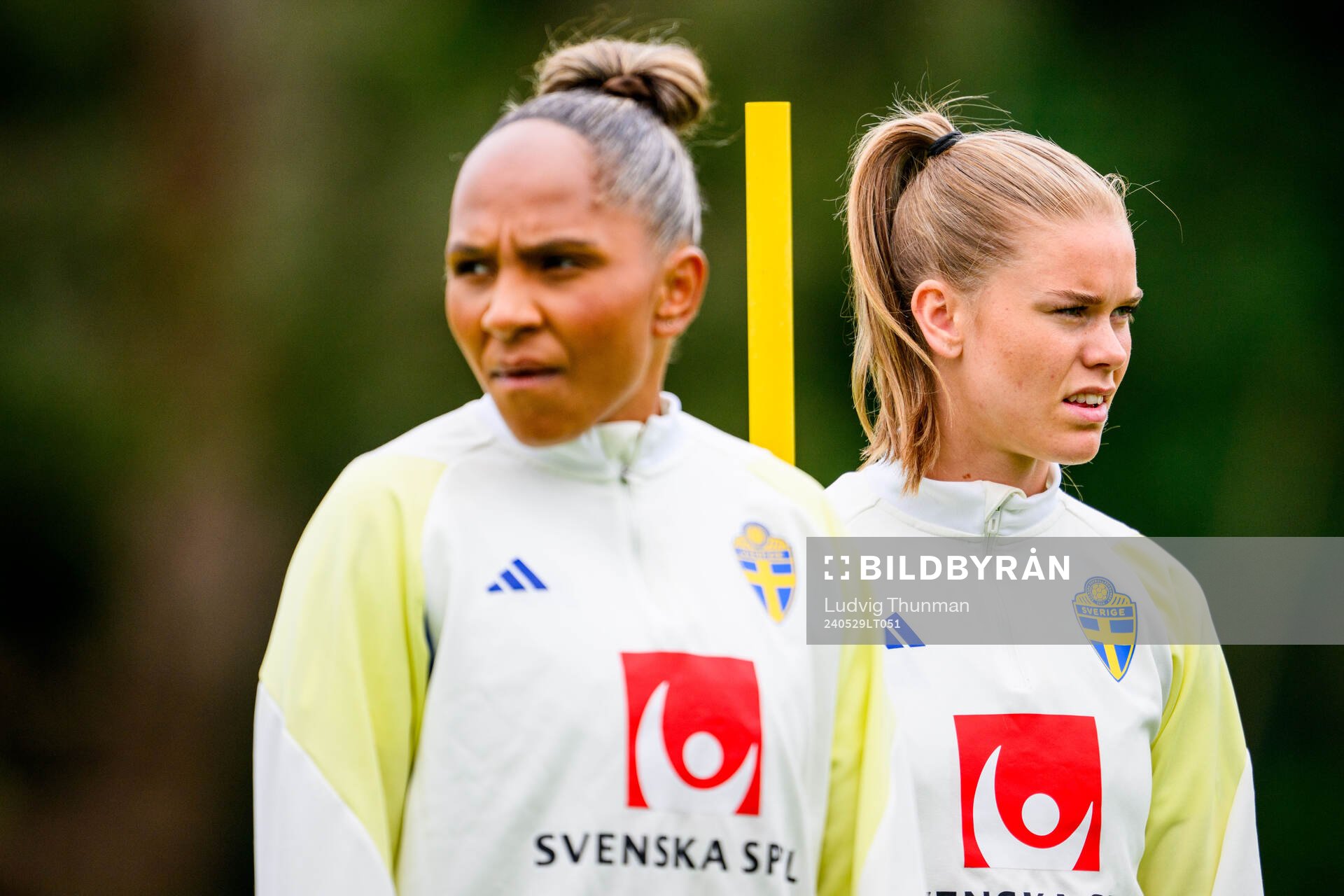 Madelen Janogy and My Cato of Sweden at a training session
