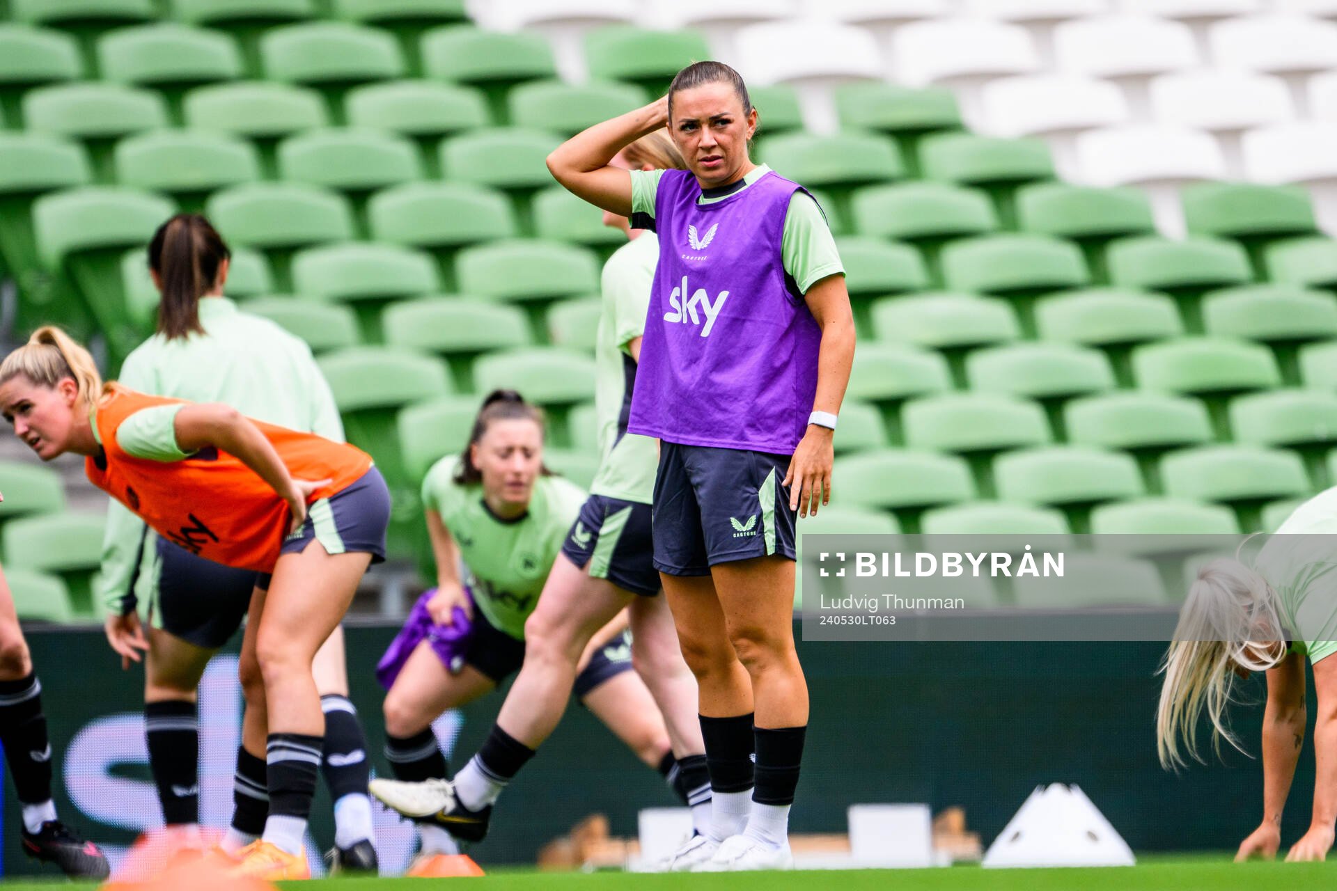 Katie McCabe of Ireland at a training session