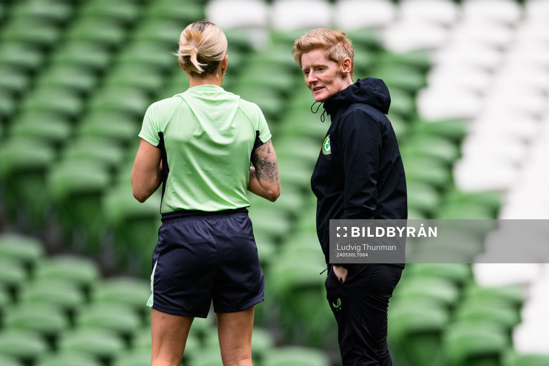 Head coach Eileen Gleeson of Ireland at a training session on May 30, 2024 in Dublin. 