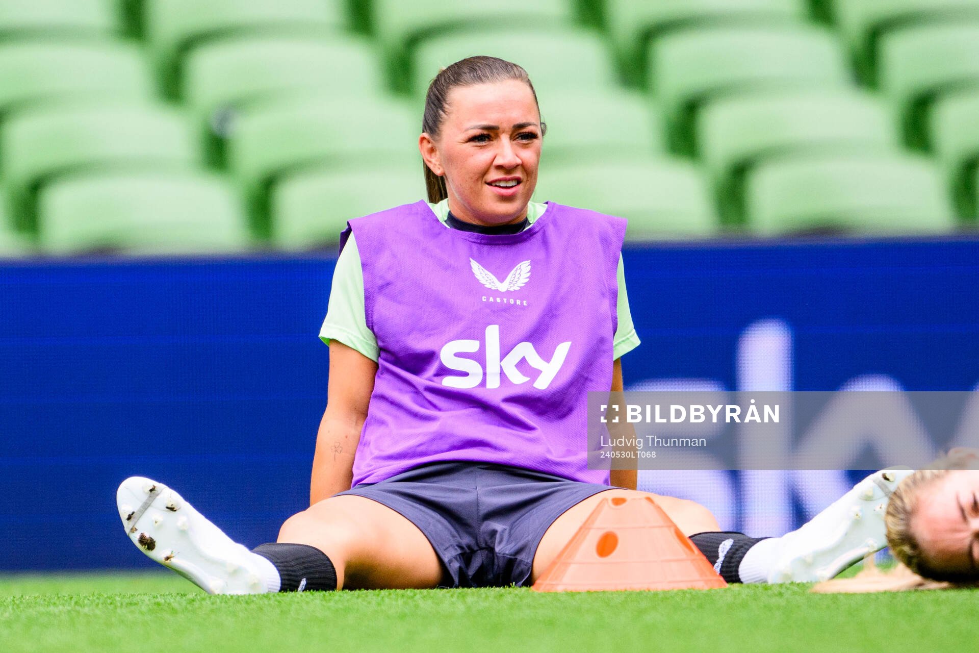Katie McCabe of Ireland at a training session