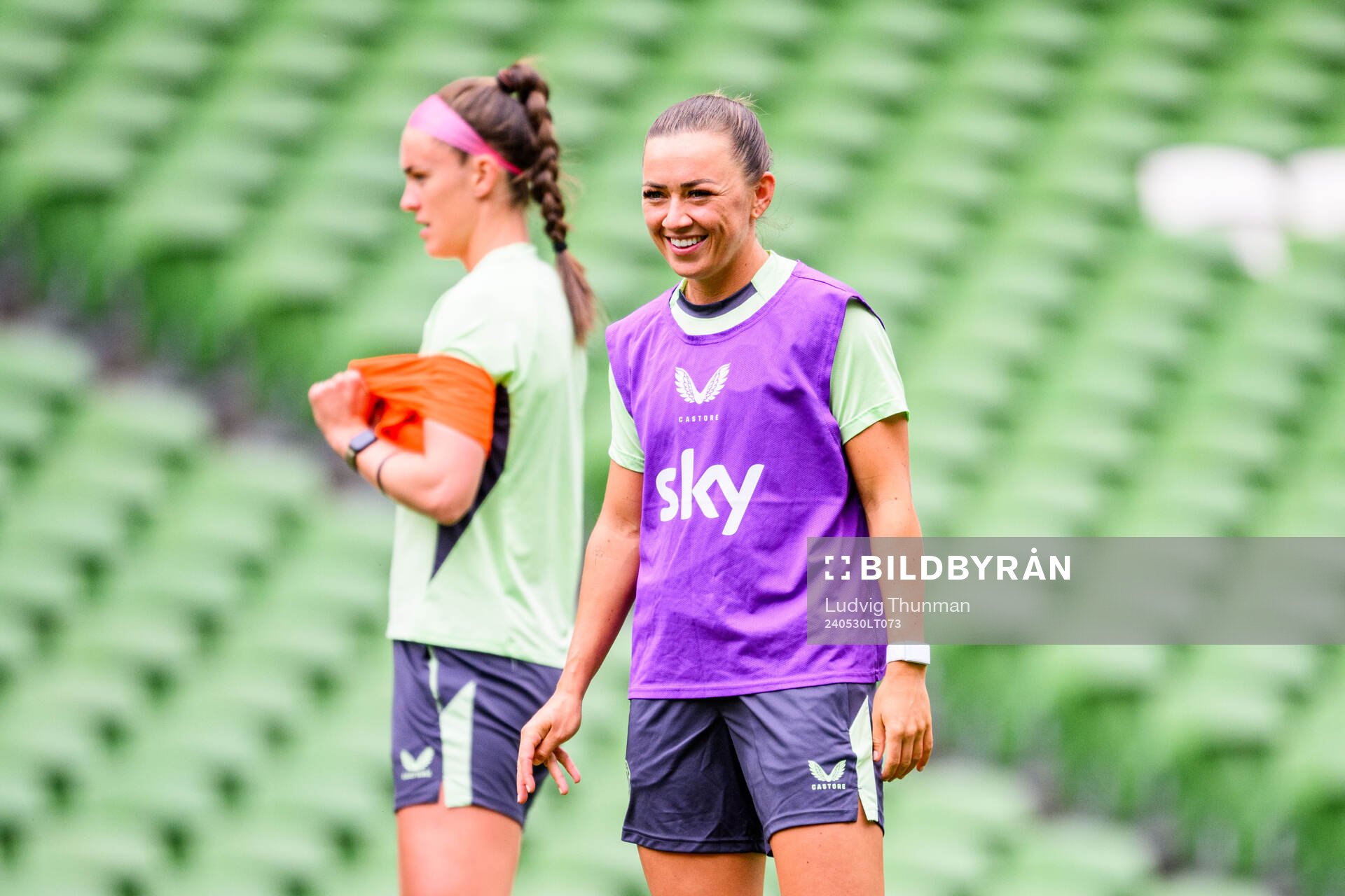 Katie McCabe of Ireland at a training session